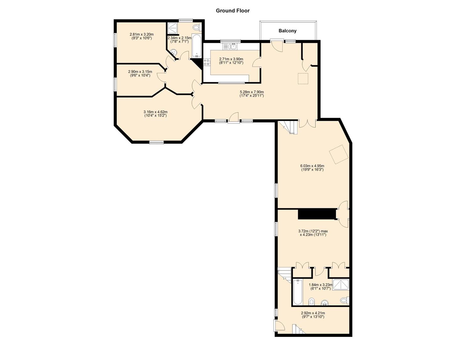 Apartment 3, Willow Street, Llanrwst floorplan