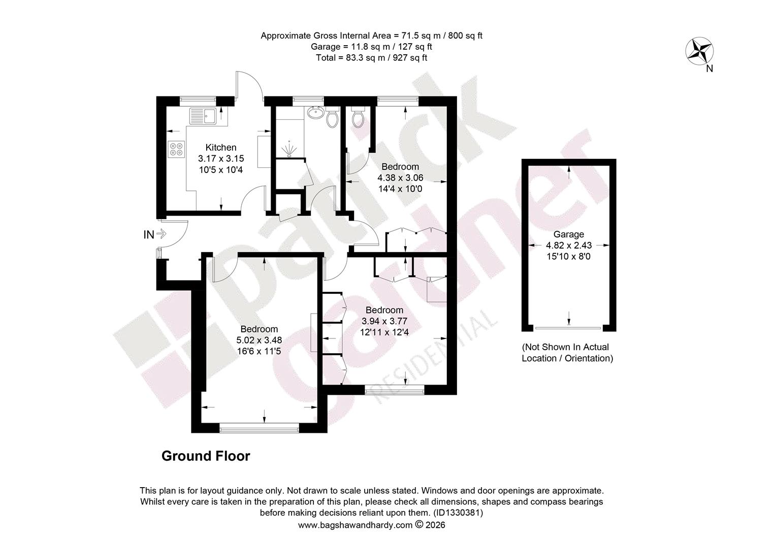 10, Woodfield Road, Ashtead floorplan