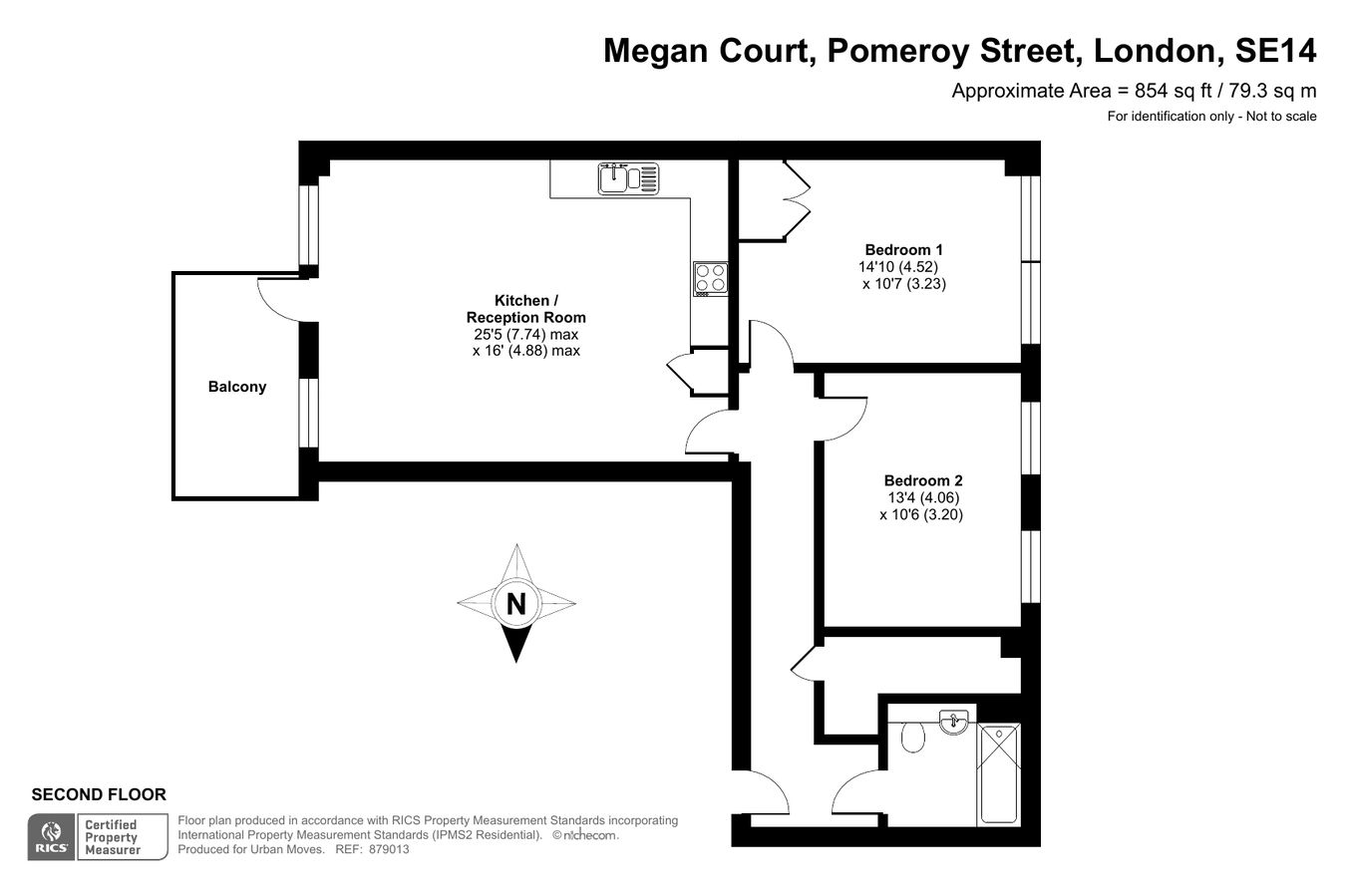 Flat Fifteen, Megan Court, London floorplan