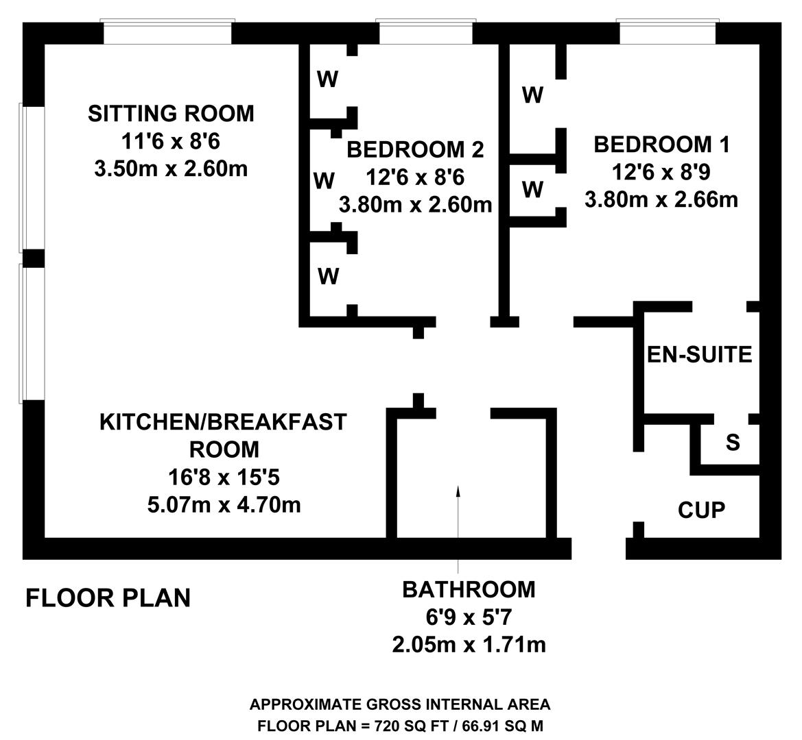 Brick Lane, Central Romsey, Hampshire SO51, 2 bedroom flat for sale