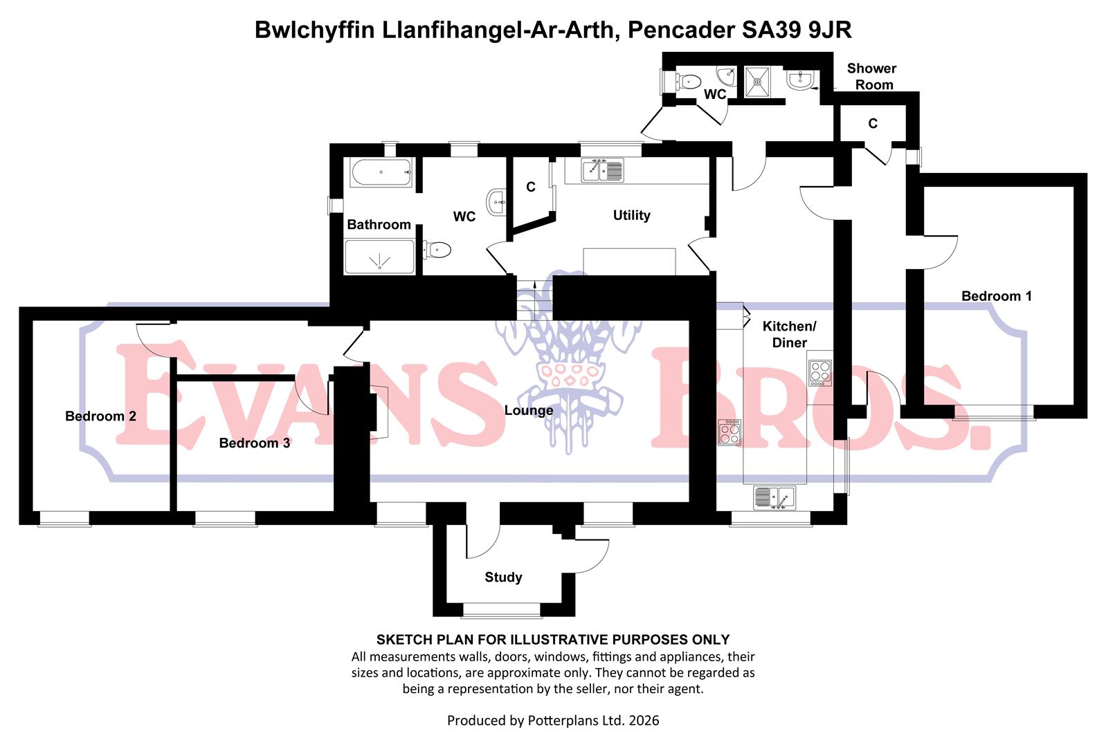 Bwlchyffin, Pencader floorplan