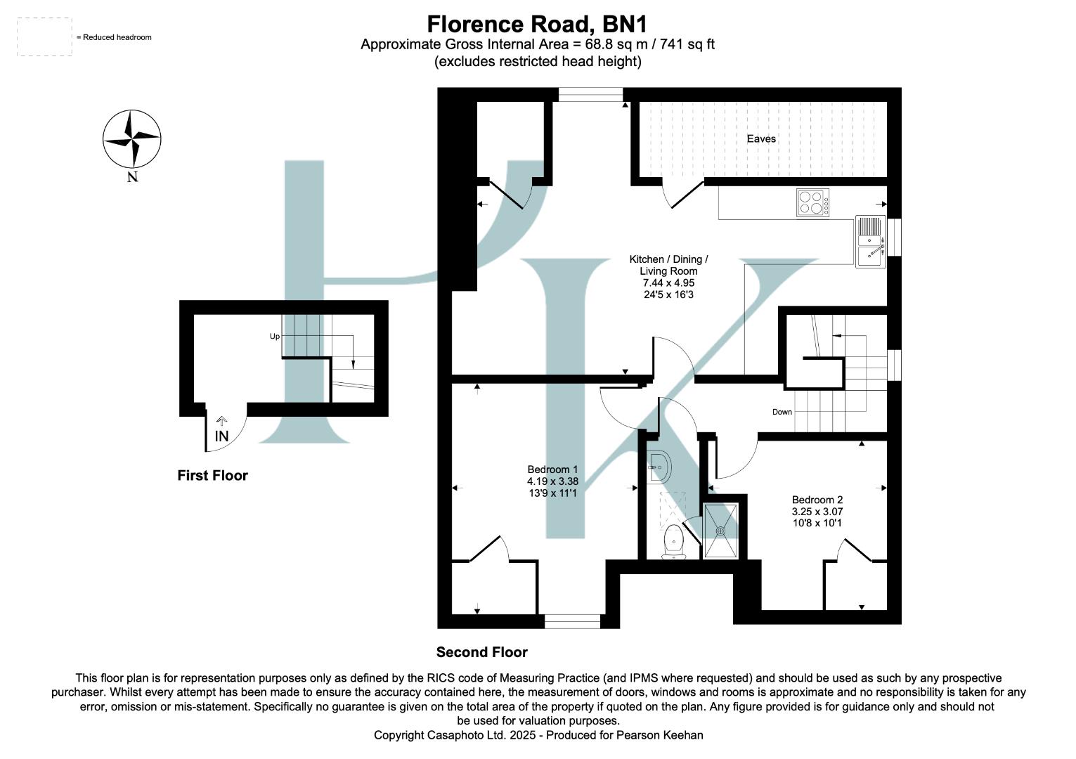 Flat 3, 9, Florence Road, Brighton floorplan