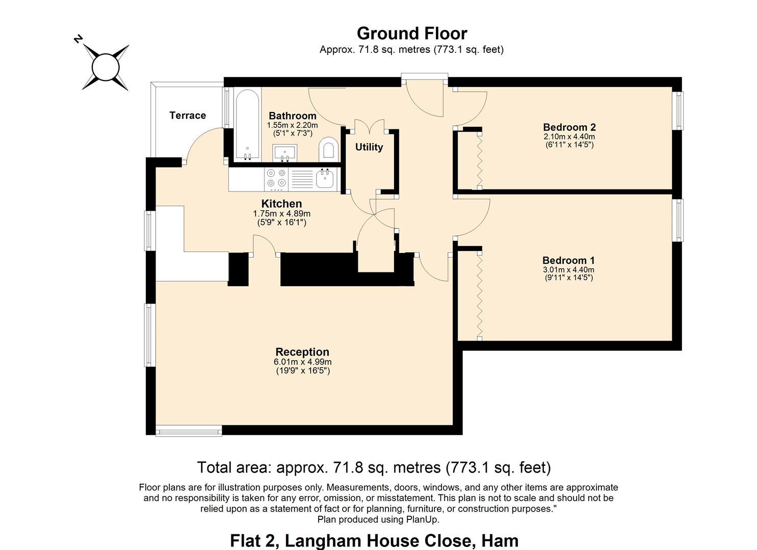 2, Langham House Close, Richmond floorplan