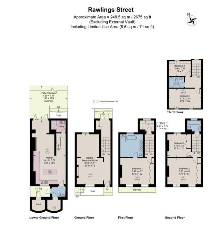 50, Rawlings Street, London floorplan