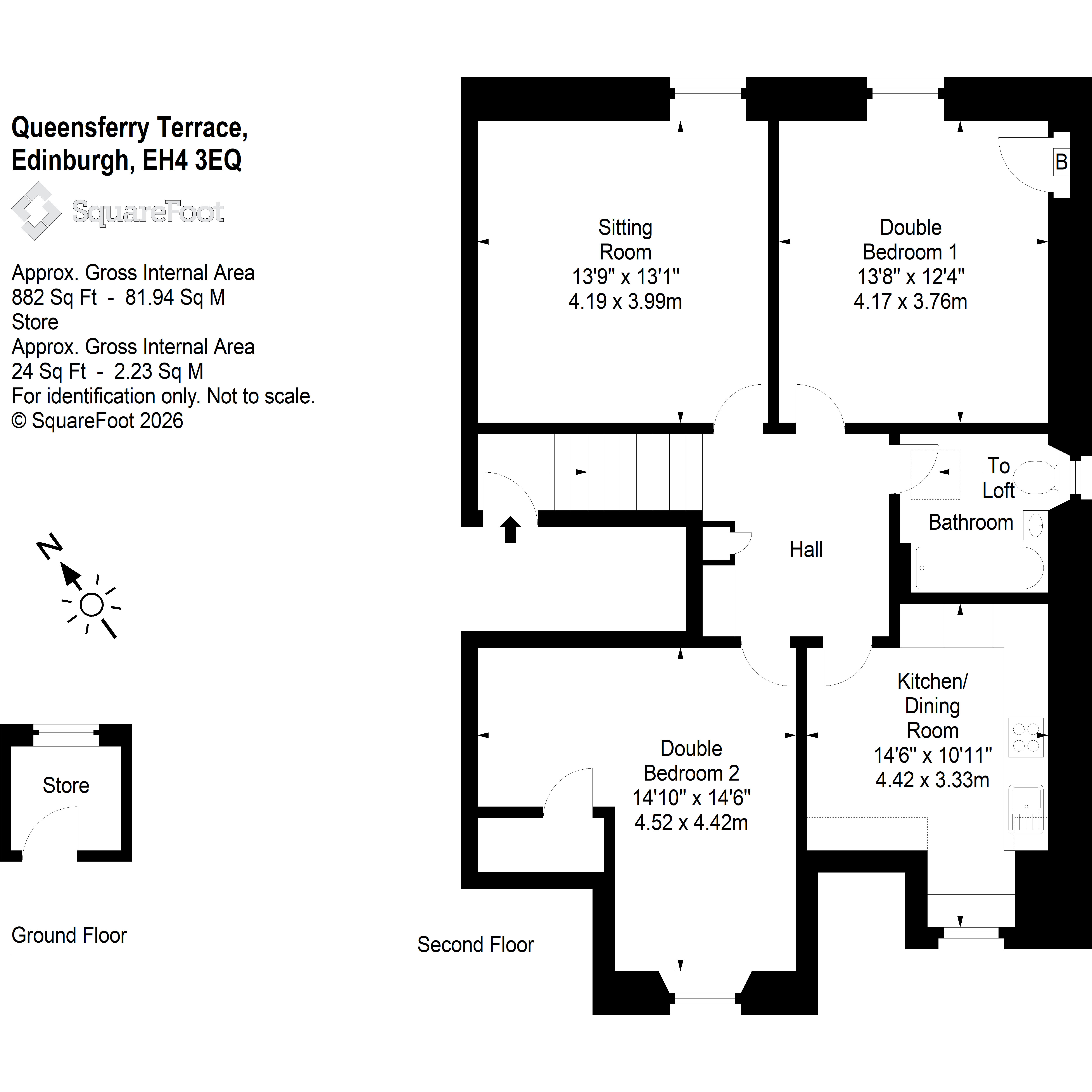 9 (2F), Queensferry Terrace, West End, Edinburgh floorplan