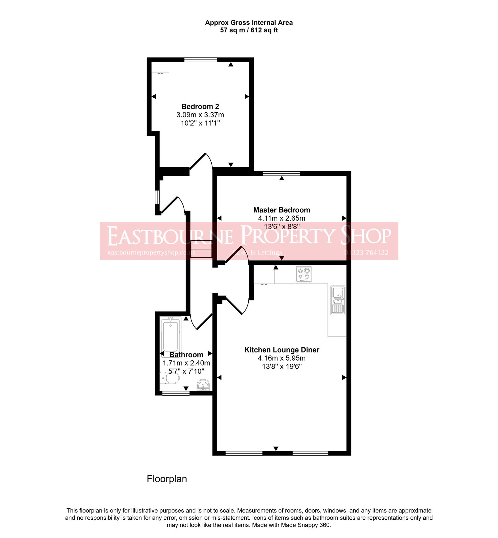 109 - 111,Flat 7, Pevensey Road, Eastbourne floorplan