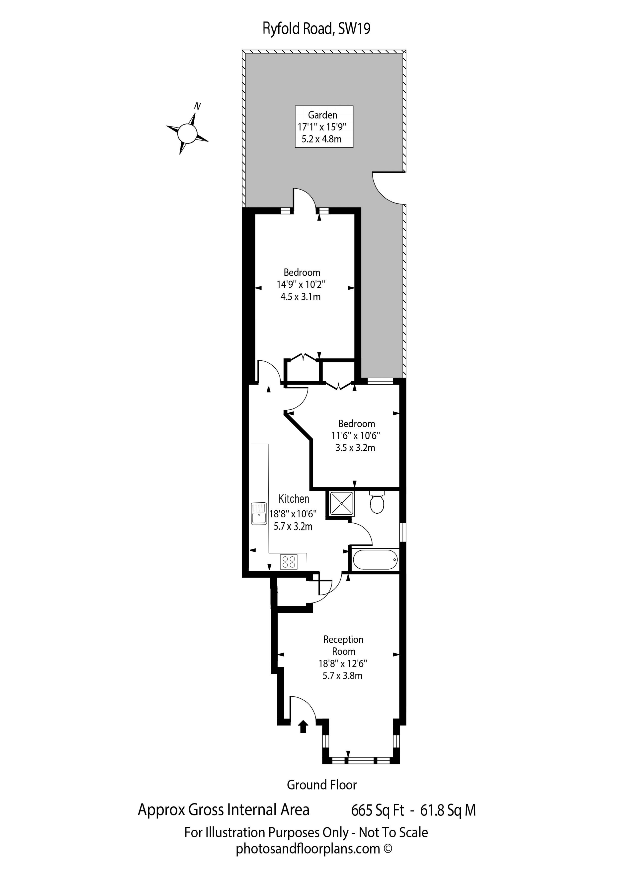 Flat 2, 59, Ryfold Road, London floorplan