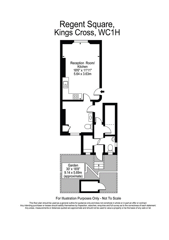 Flat B, 13, Regent Square, Bloomsbury floorplan