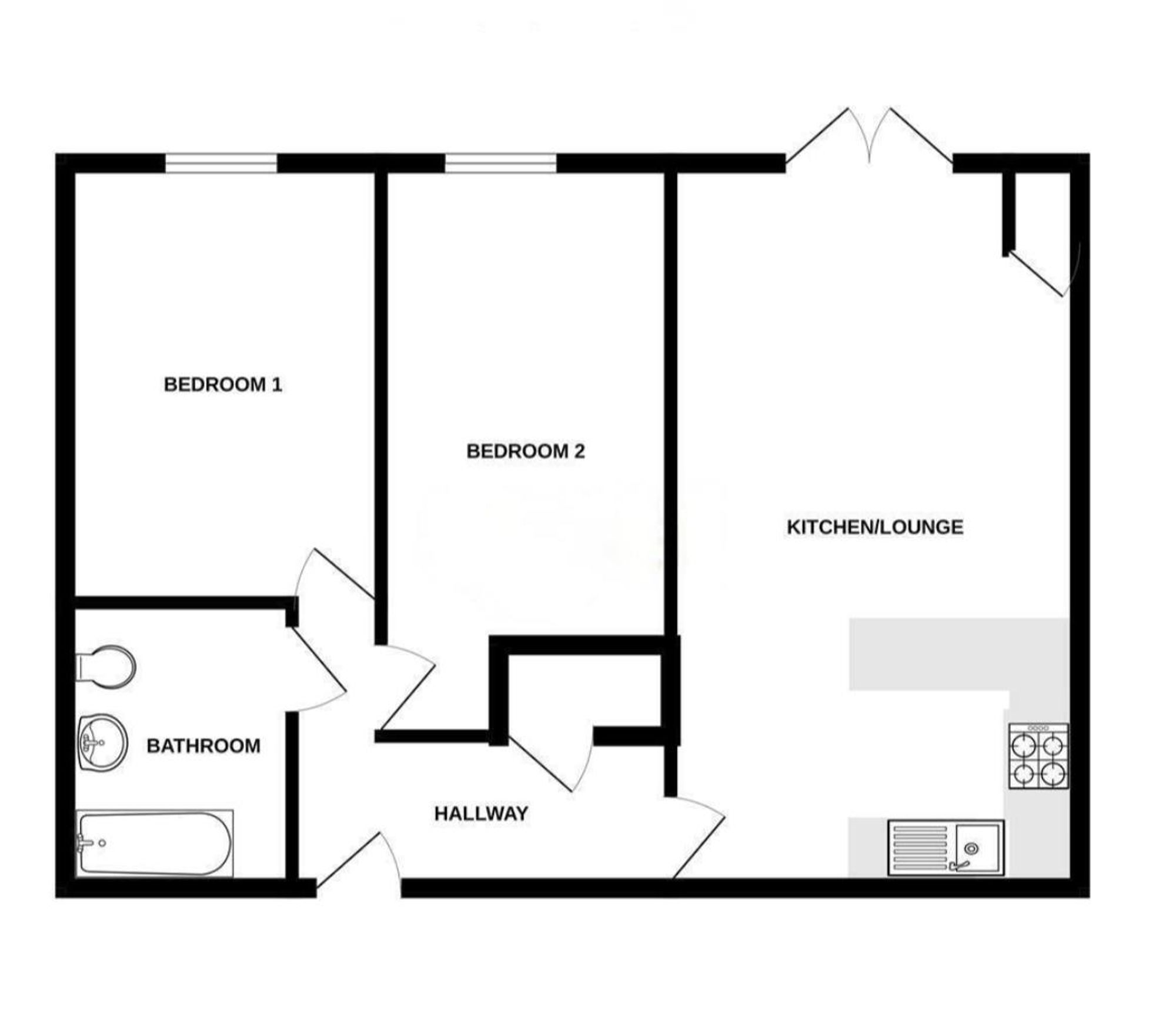 Flat 2, Felicia House, Newquay floorplan