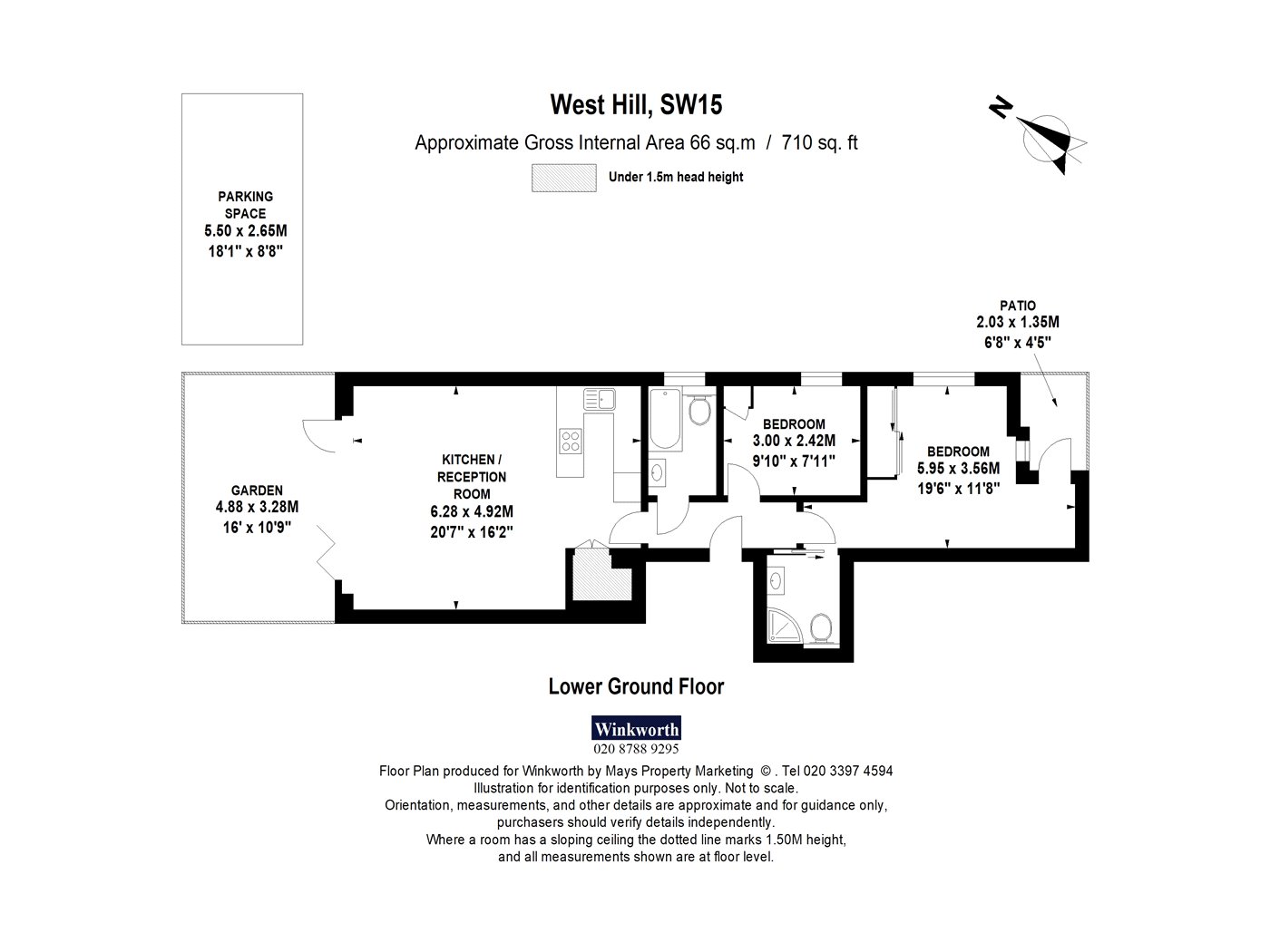 Flat 2, 132A,, West Hill, London floorplan