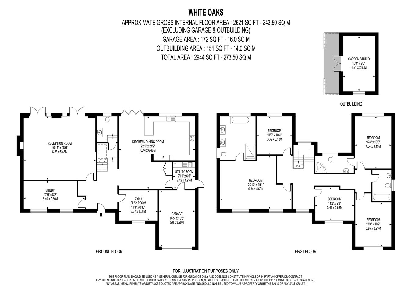 White Oaks, The Fairway, Weybridge floorplan