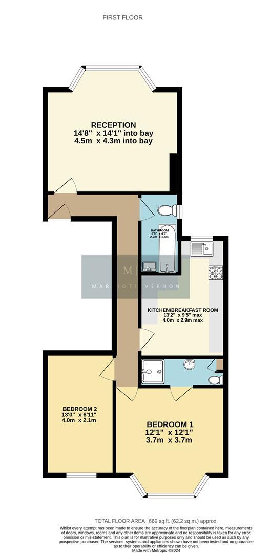 Flat 3, 26, Woodstock Road, Croydon floorplan