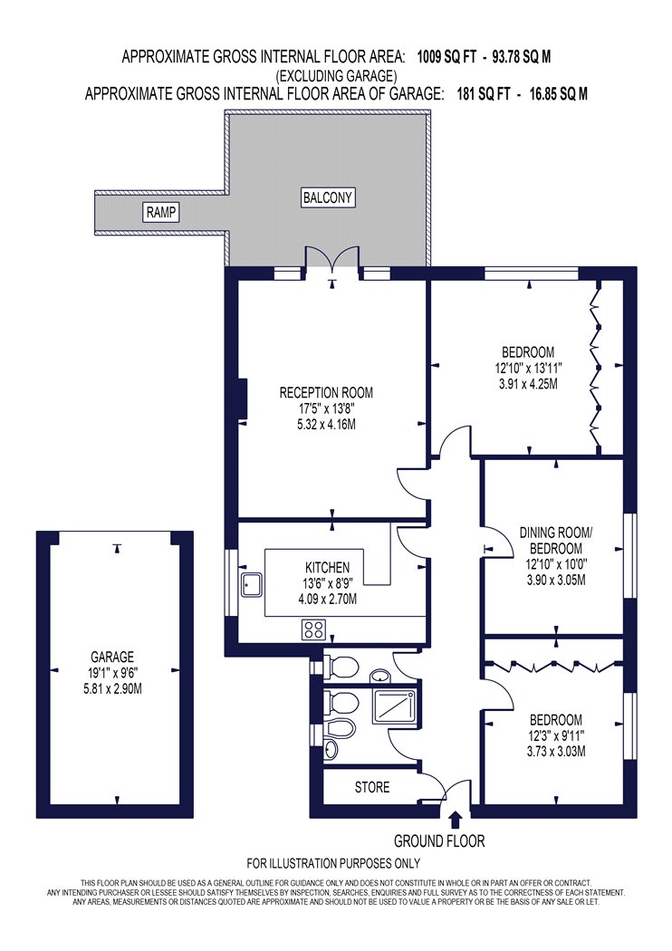 Flat 2, Rectory Court, 20, Rectory Road, Beckenham floorplan