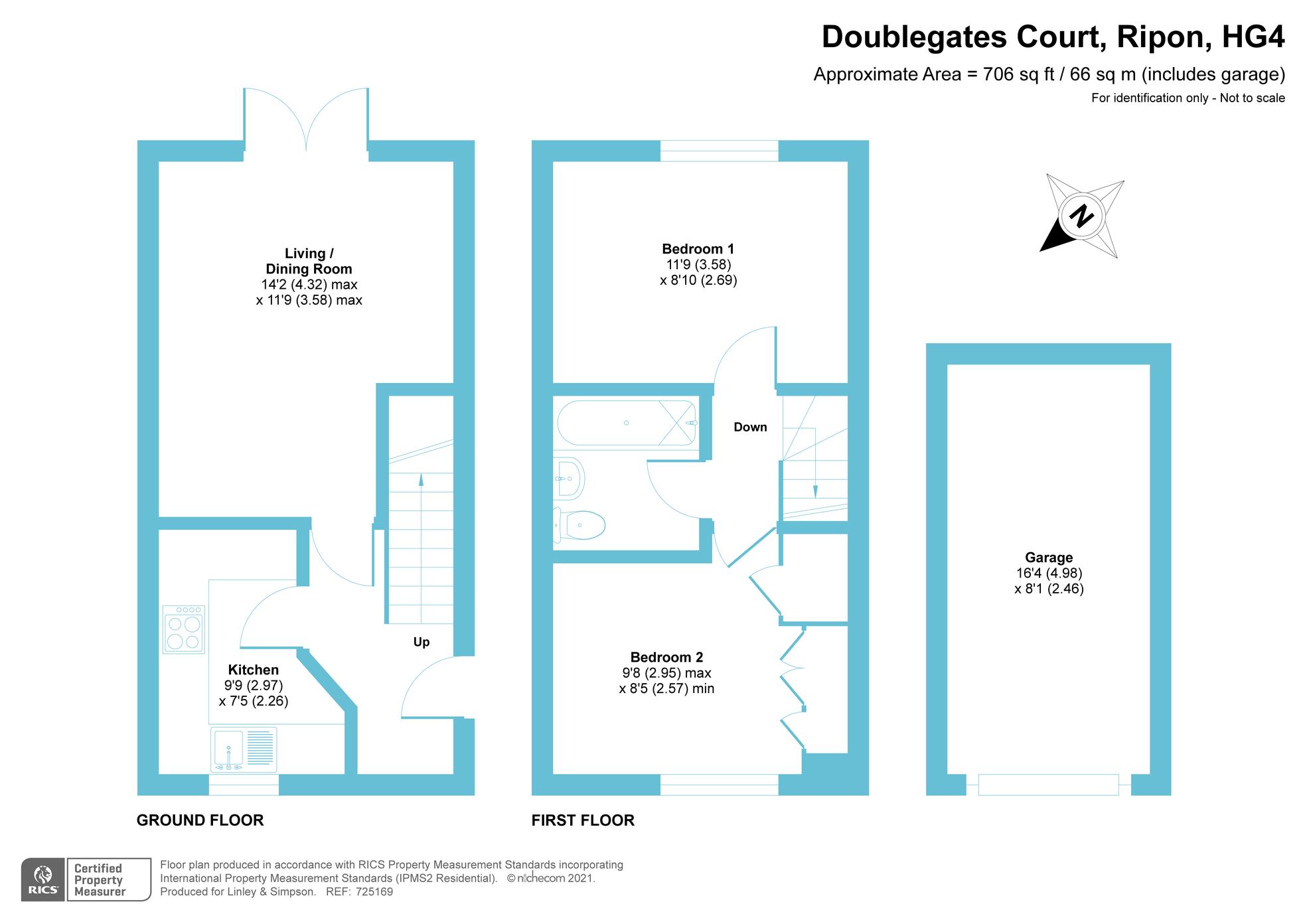 Doublegates Court, Ripon, North Yorkshire HG4, 2 bedroom end terrace