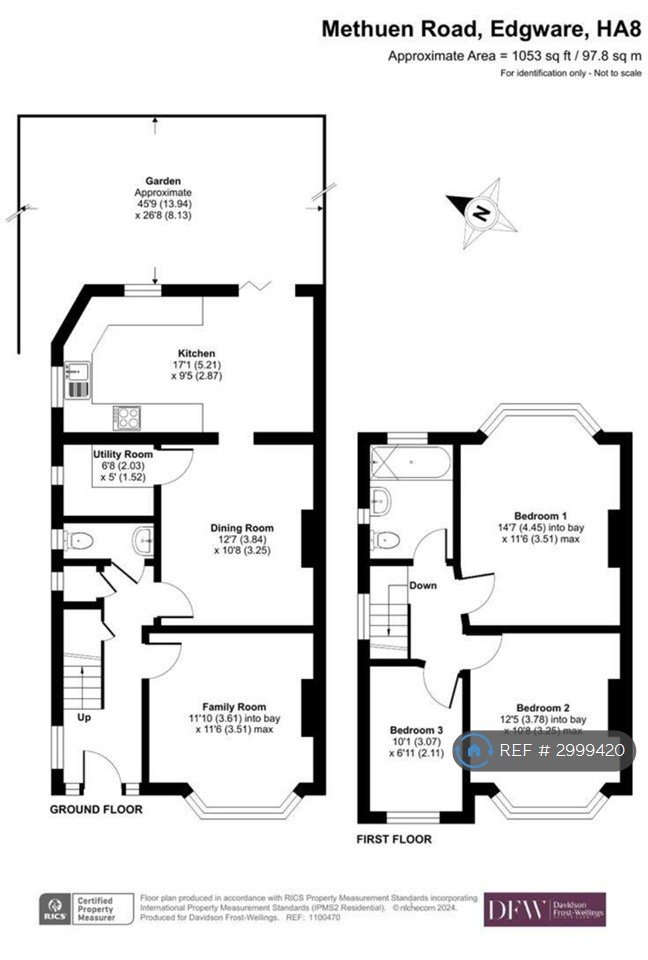 Methuen Road, Edgware floorplan