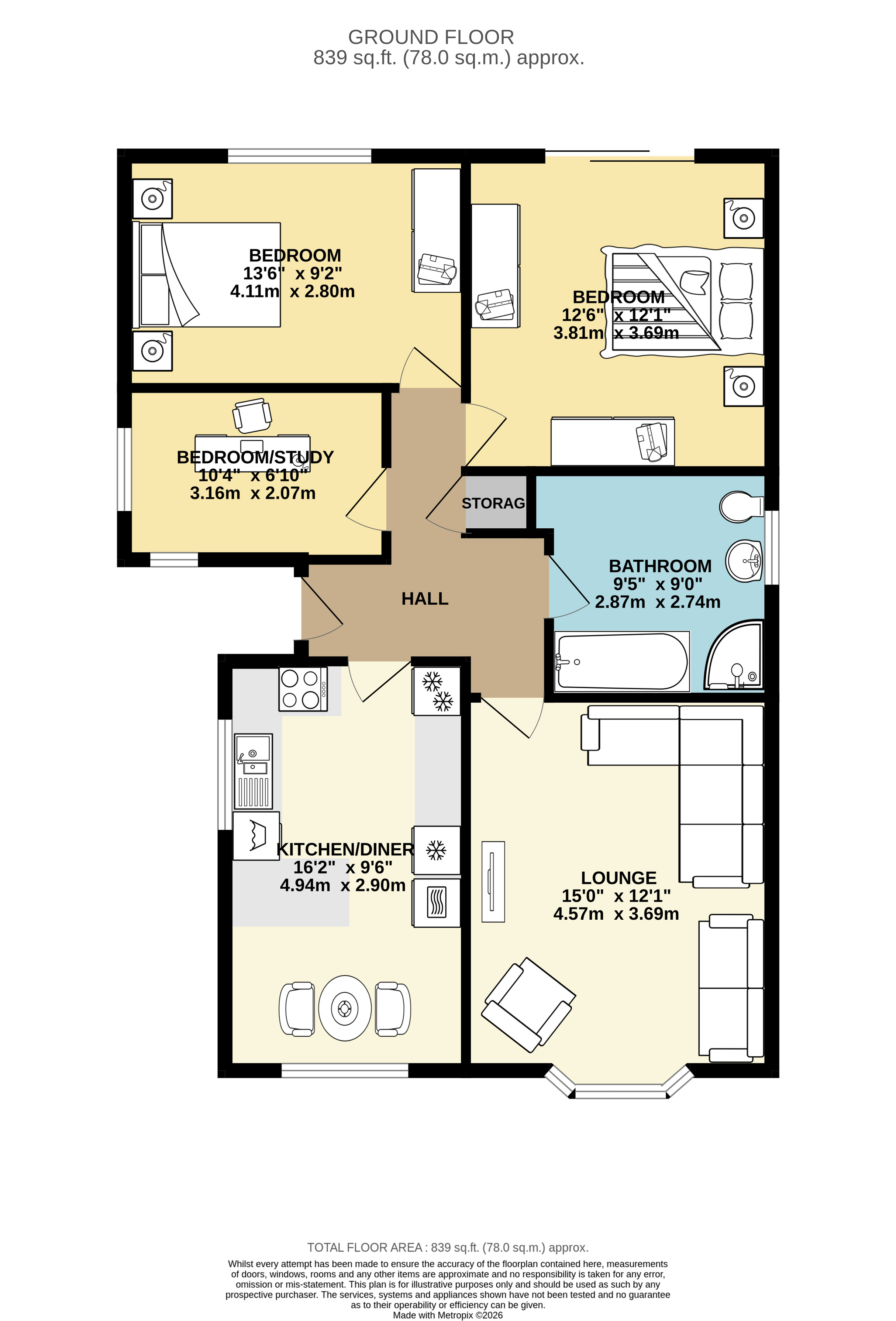 25, Pinefield Road, Doncaster floorplan