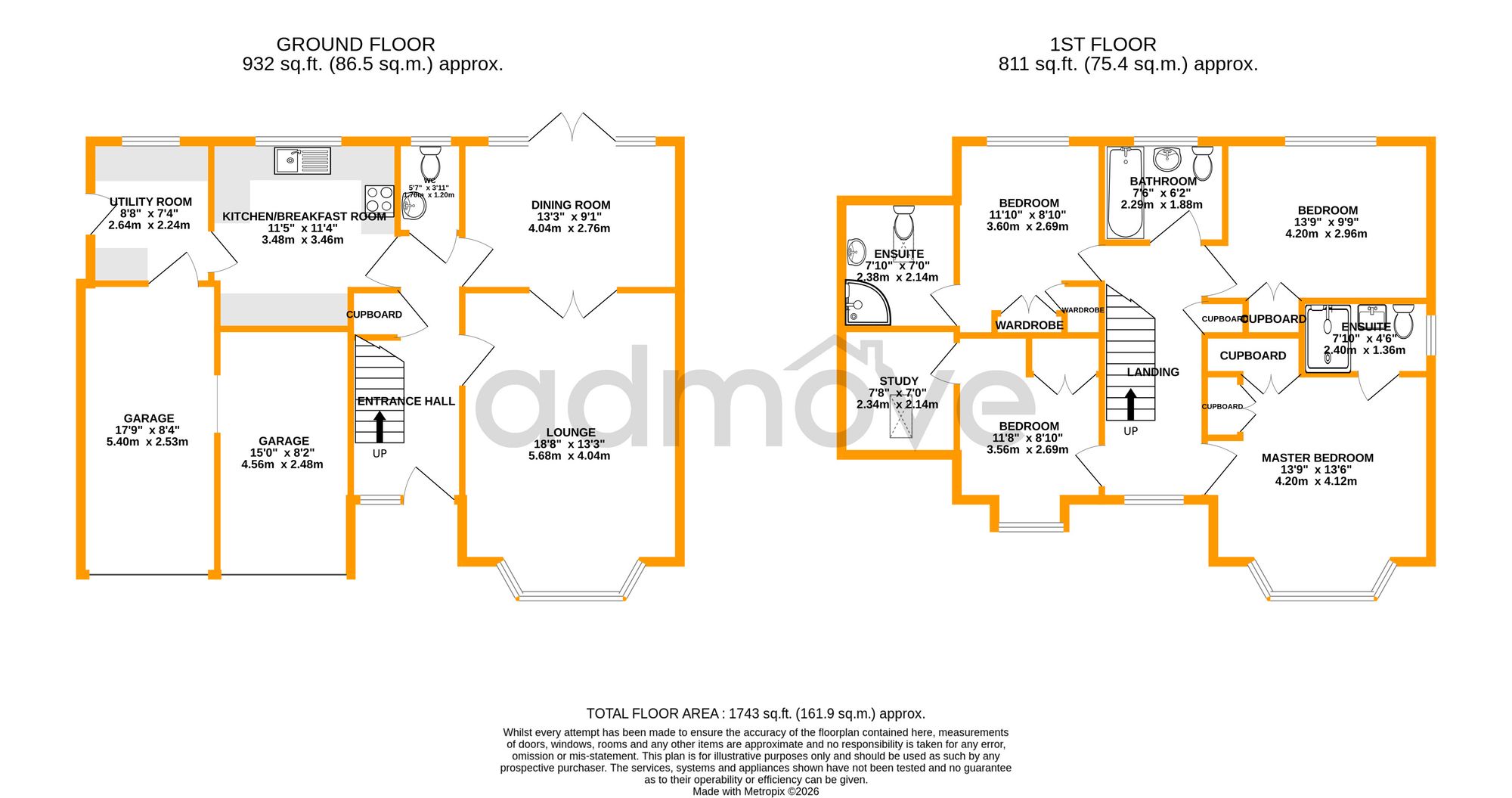 5 Chesterton Drive, Warrington floorplan