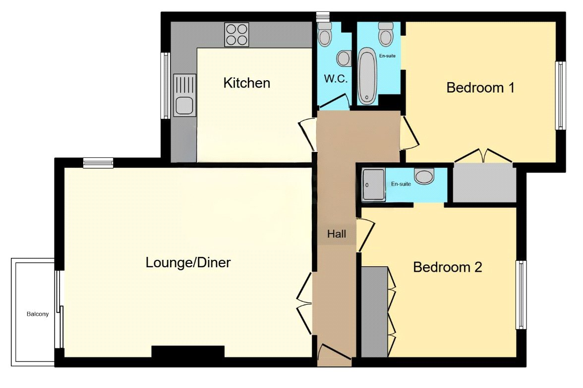 Flat 18, Edward Court, 317, Hagley Road, West Midlands floorplan