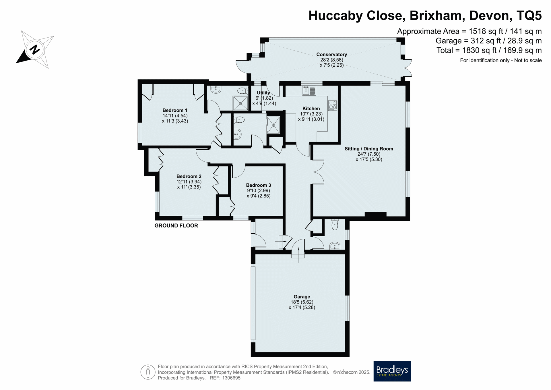 9, Huccaby Close, Devon floorplan