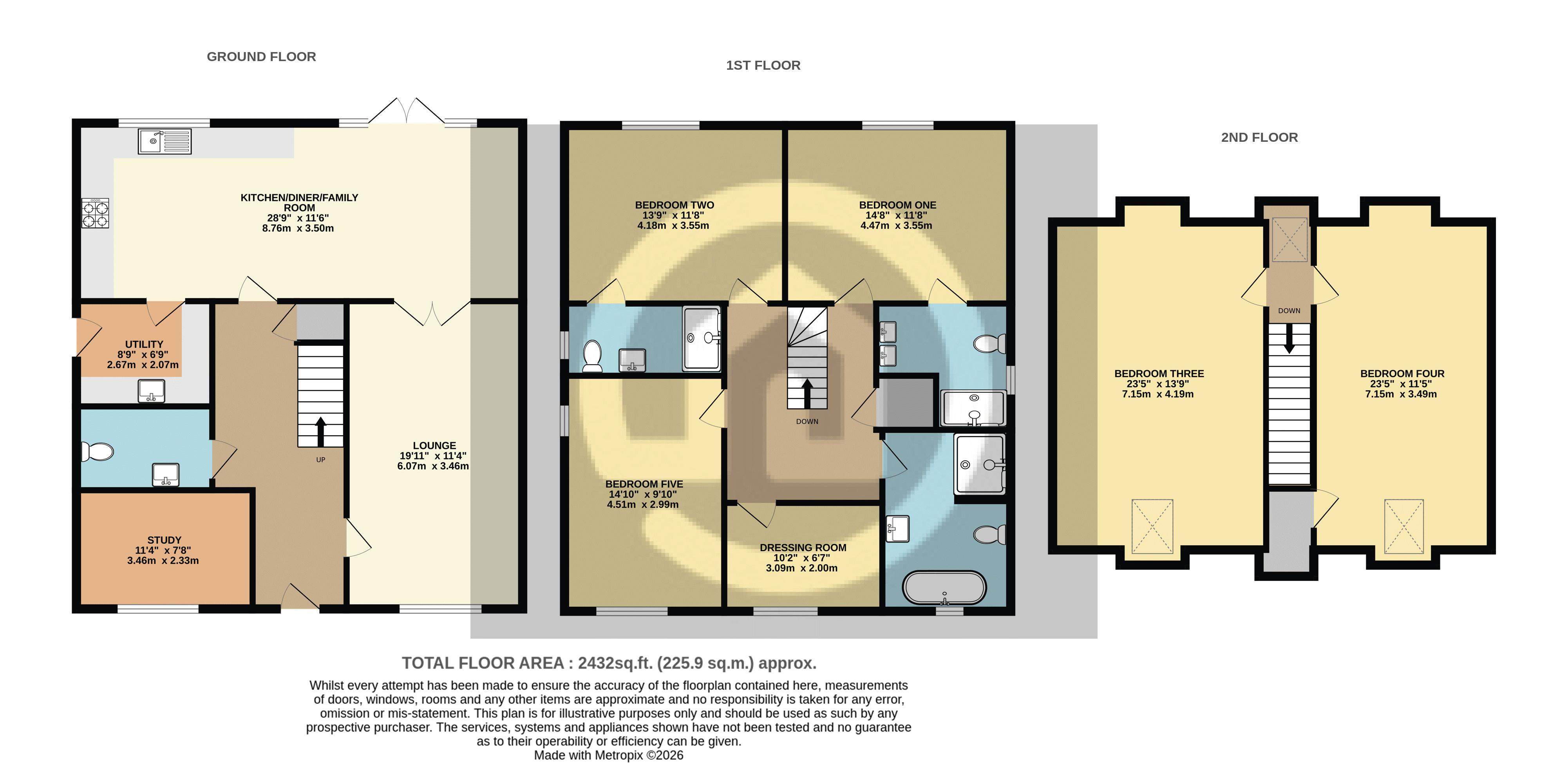 7, Blackberry Close, Great Barford floorplan