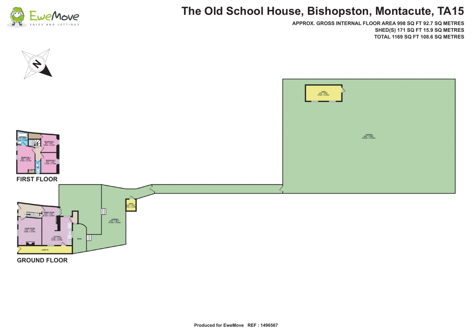The Old School House, Bishopston, Montacute floorplan