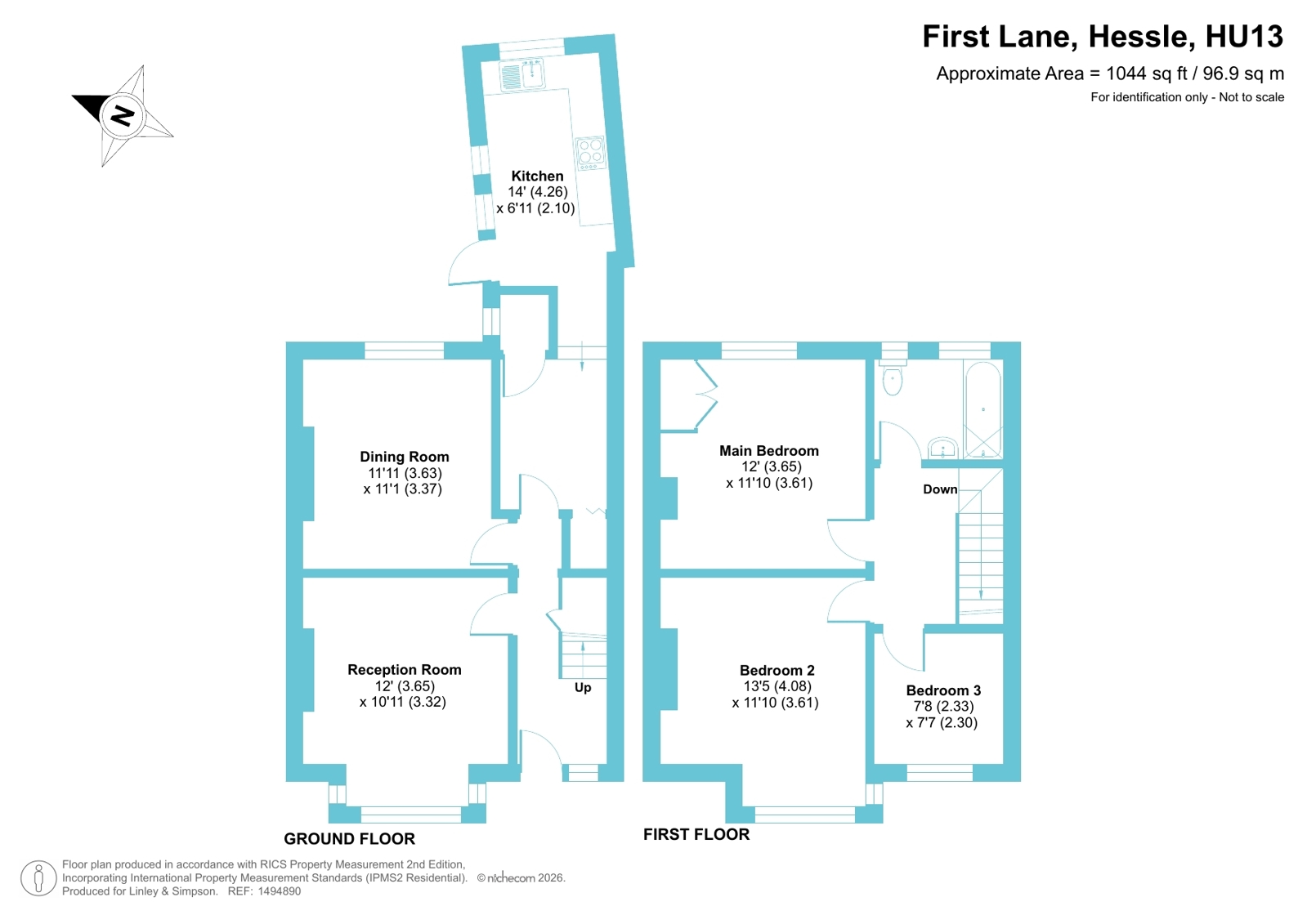 128, First Lane, Hessle floorplan