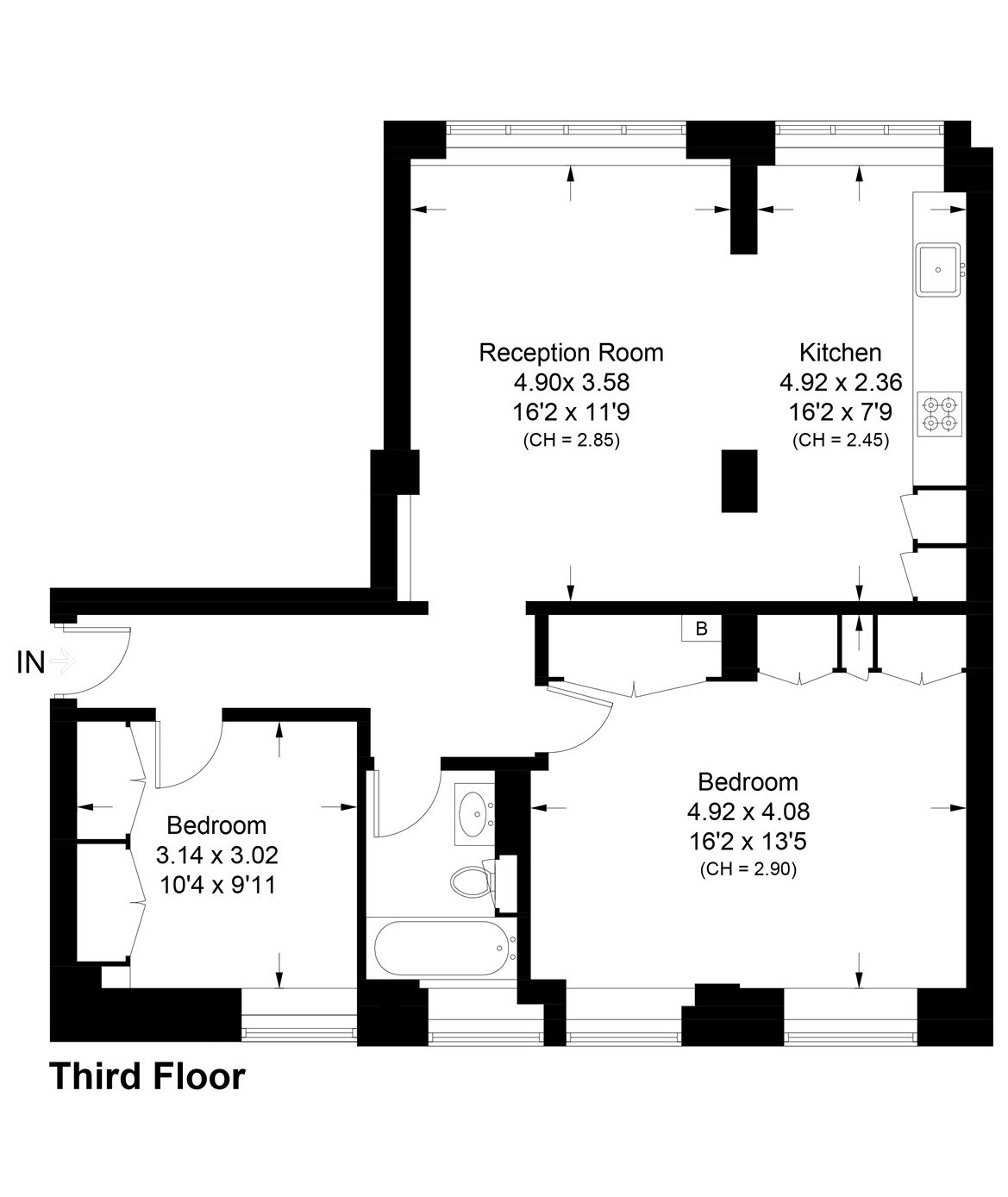 Flat 8, Armitage Apartments, 228, Great Portland Street, Regents Park floorplan