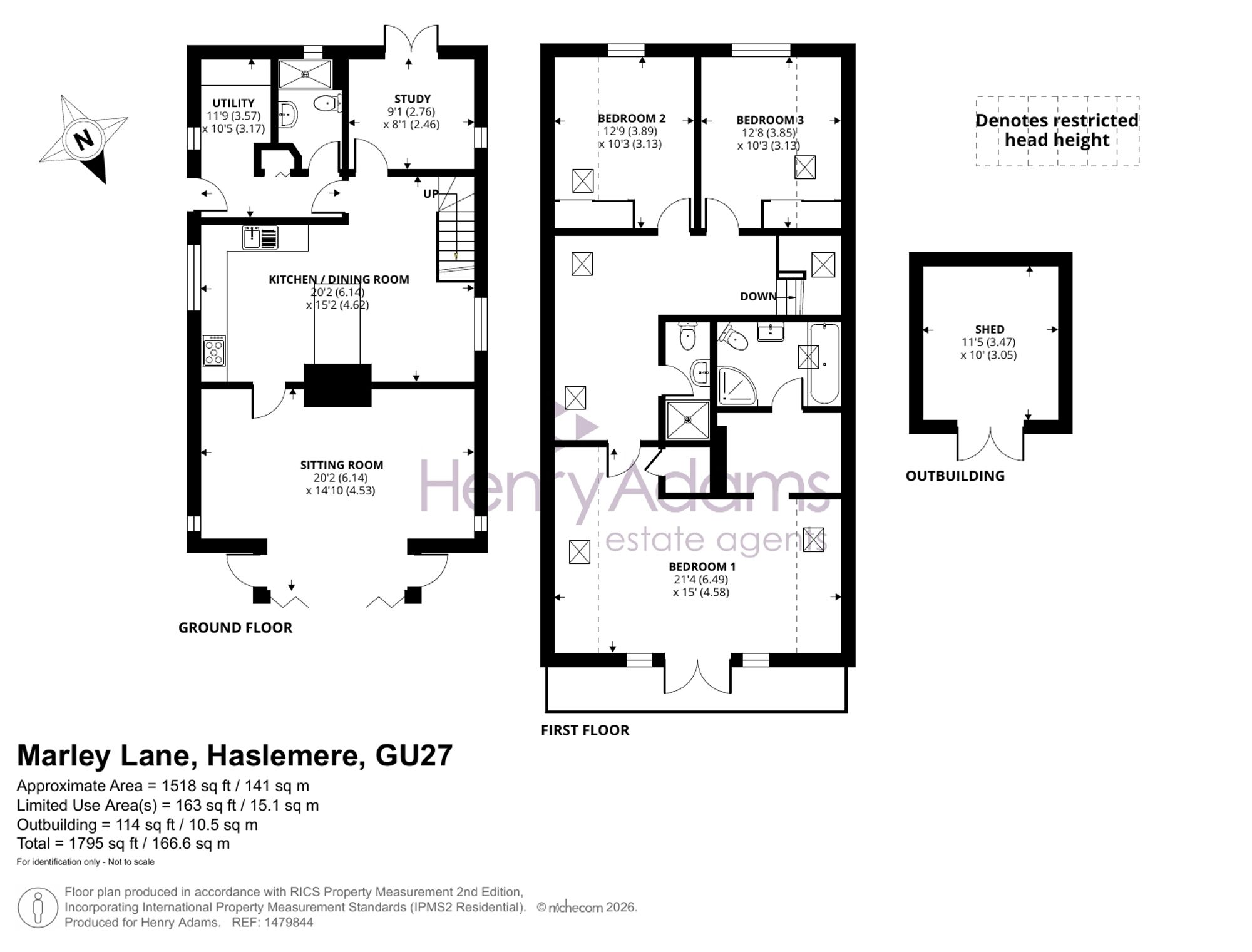 Les Charmettes Marley Lane, Haslemere floorplan