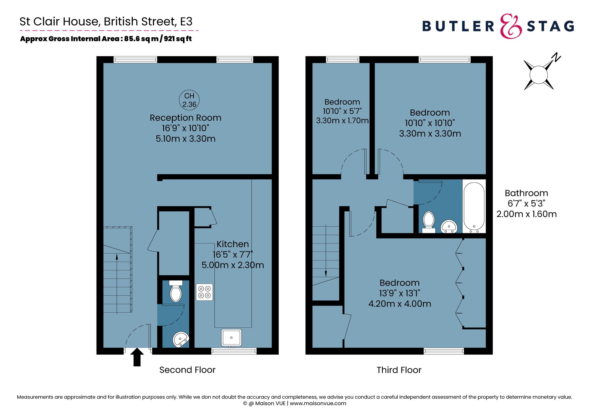 Flat 41, St. Clair House British Street, London floorplan