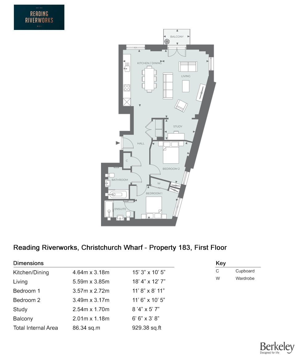 183, Reading, Rg1 8Bu, Reading floorplan