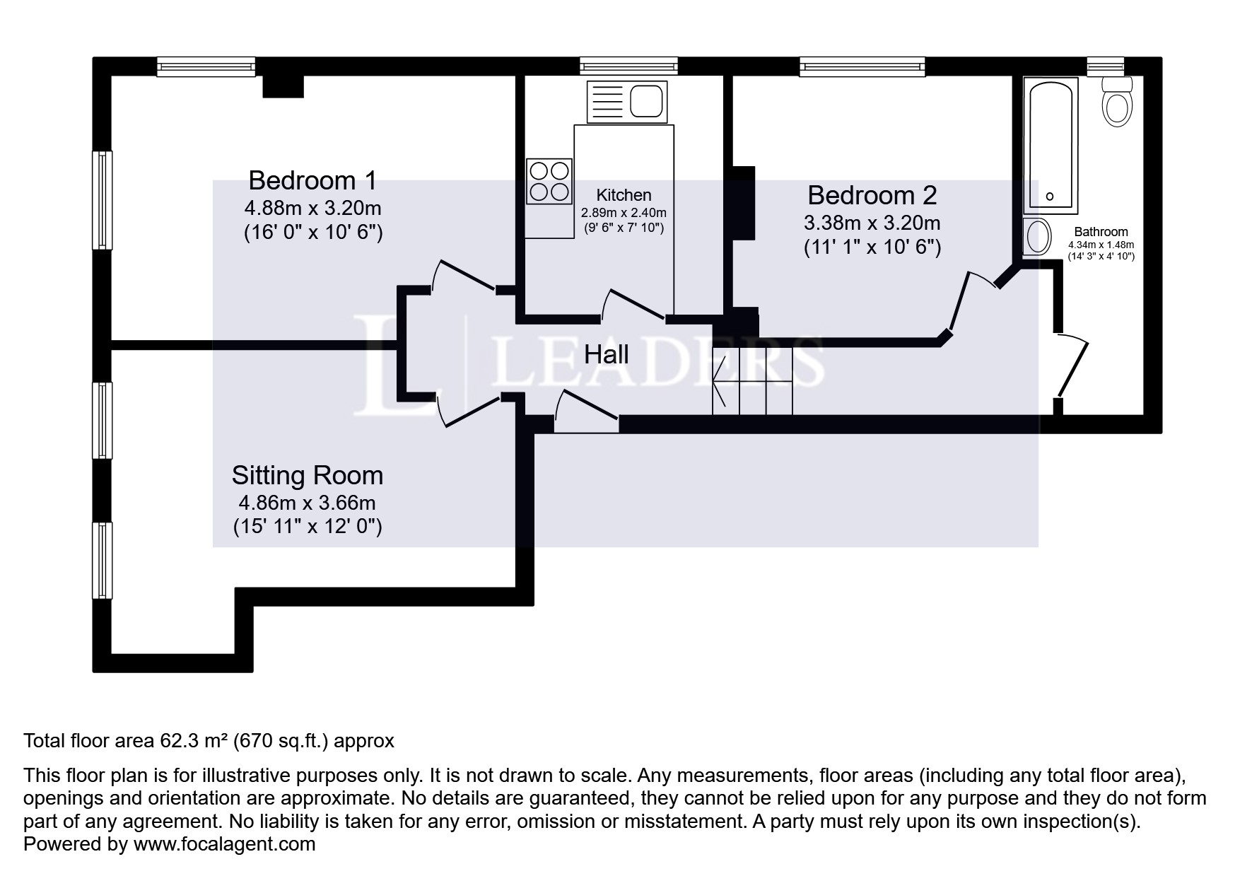 Flat 8, Wish Lane Court, 129 Elm Grove floorplan