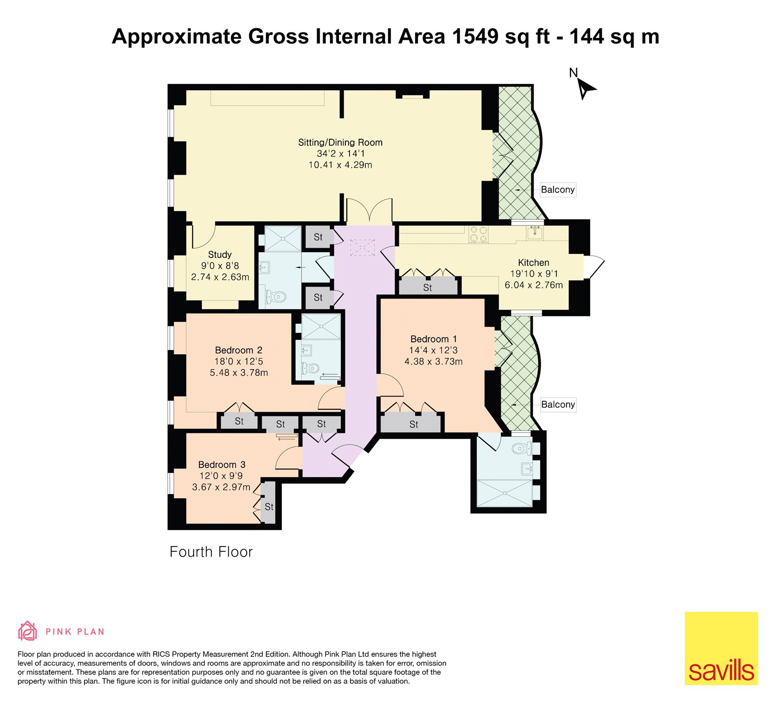 Flat 4, 48-49, Gloucester Square, London floorplan