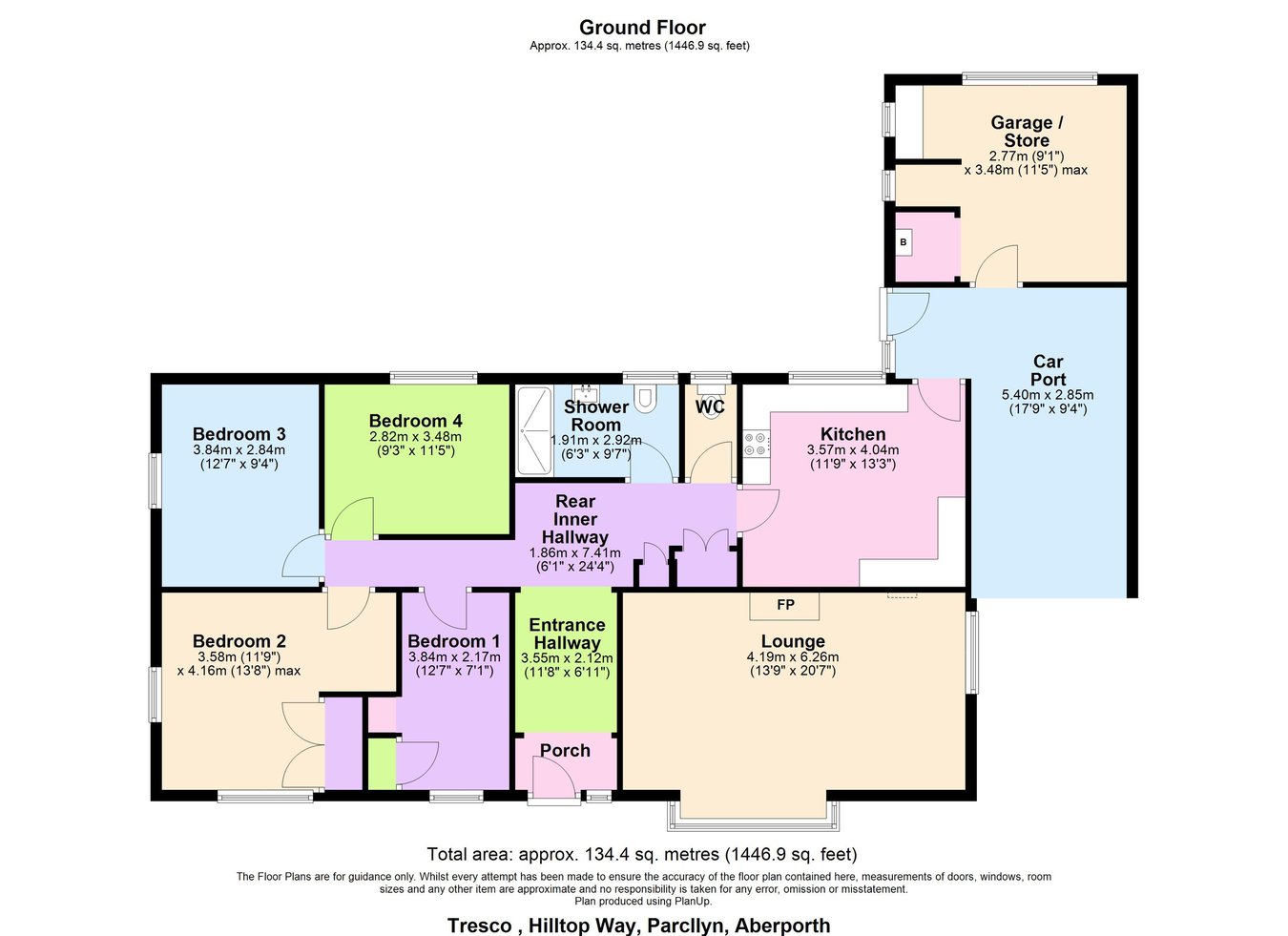 Tresco, Hilltop Way, Aberporth floorplan