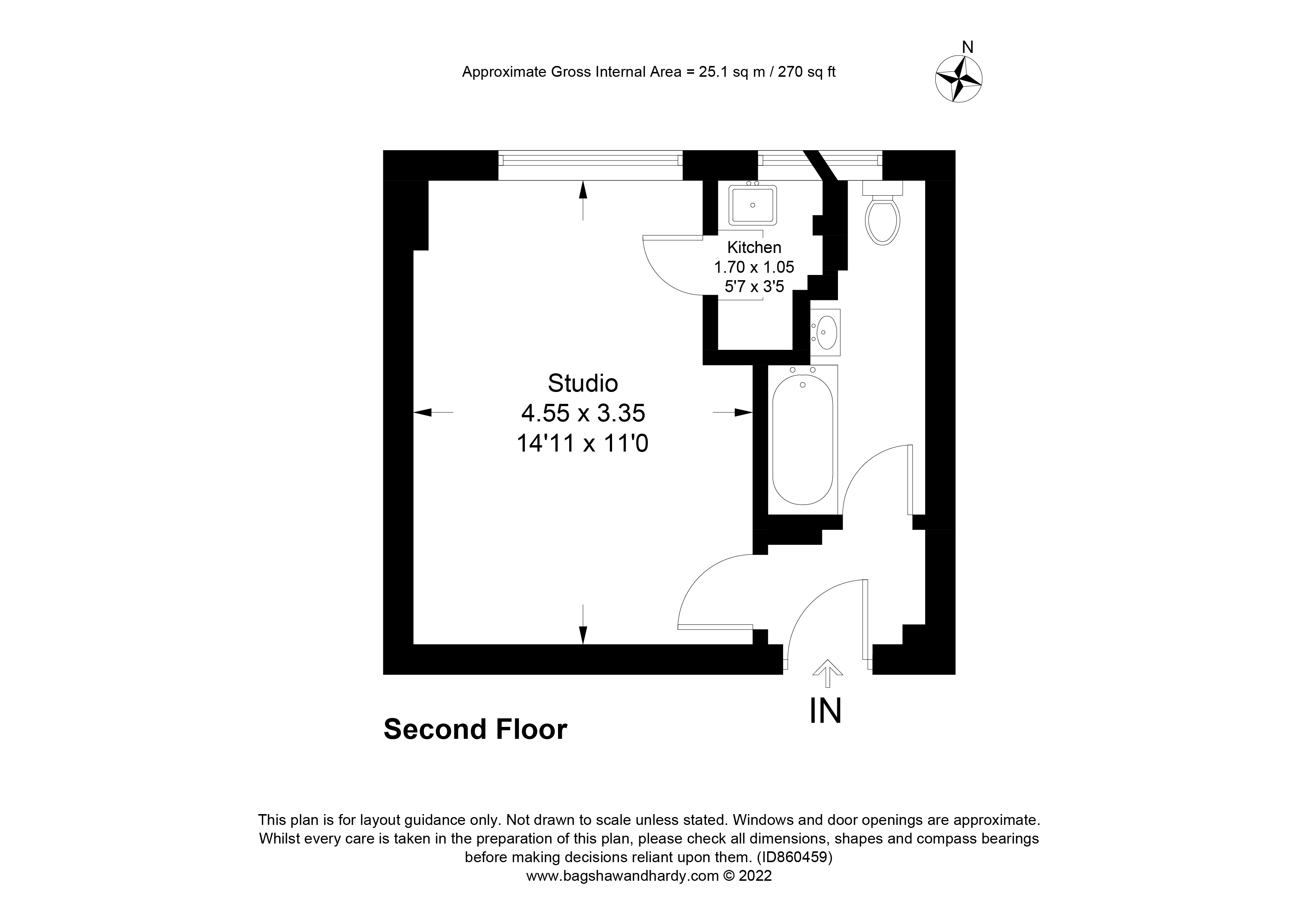 Langham Court, Wyke Road, London SW20, studio for sale 61496263