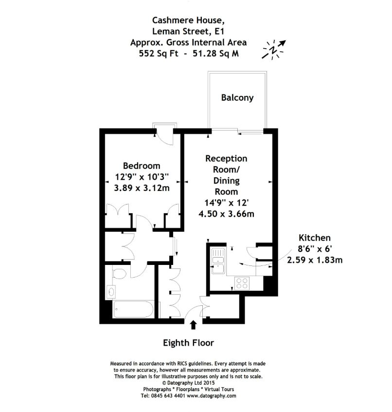 1 Bedrooms Flat to rent in Cashmere House, Goodman's Fields, Aldgate E1