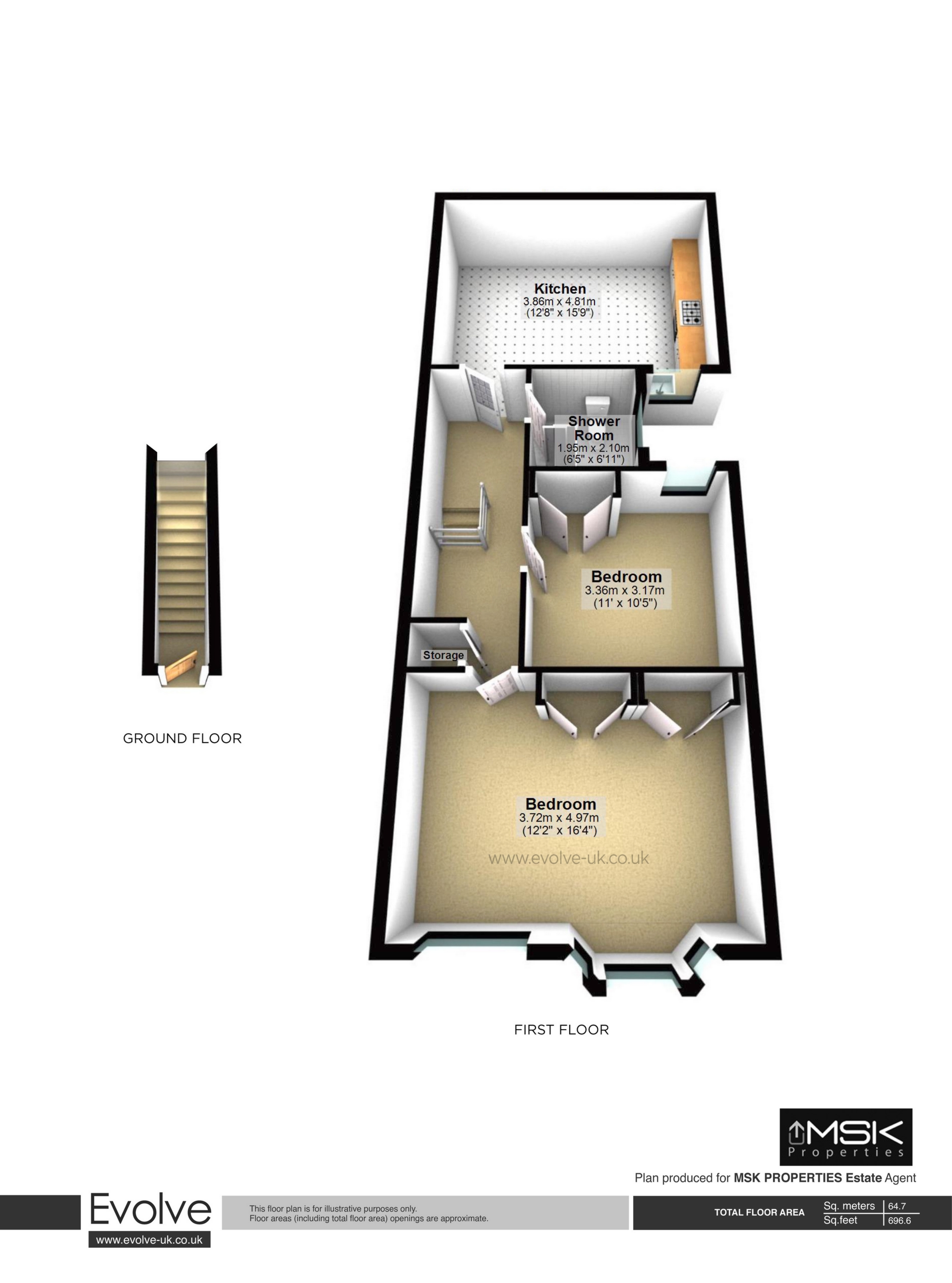 Flat 2 43, Chaplin Road, London floorplan