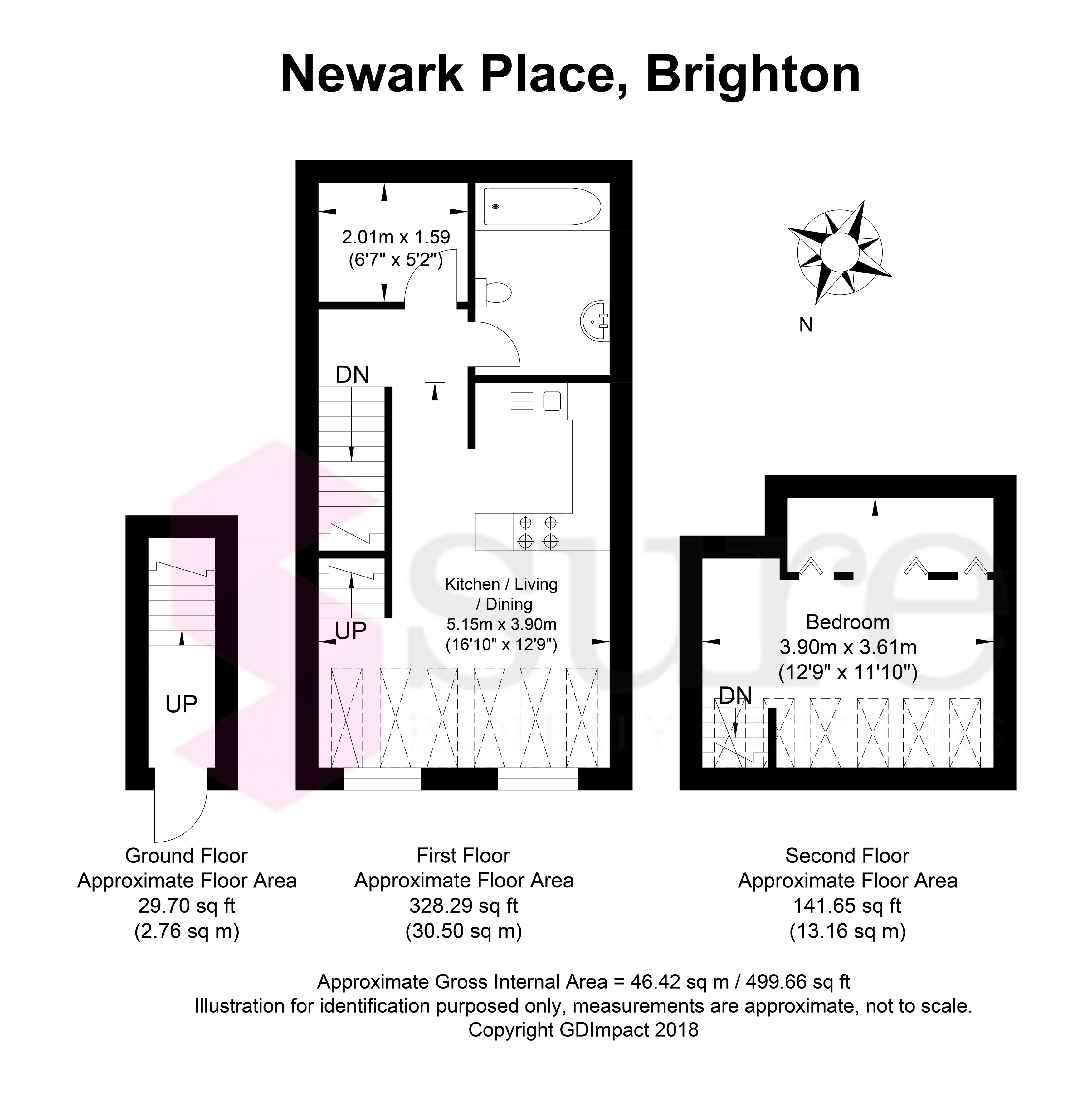 1 Bedrooms Flat to rent in Newark Place, Brighton BN2