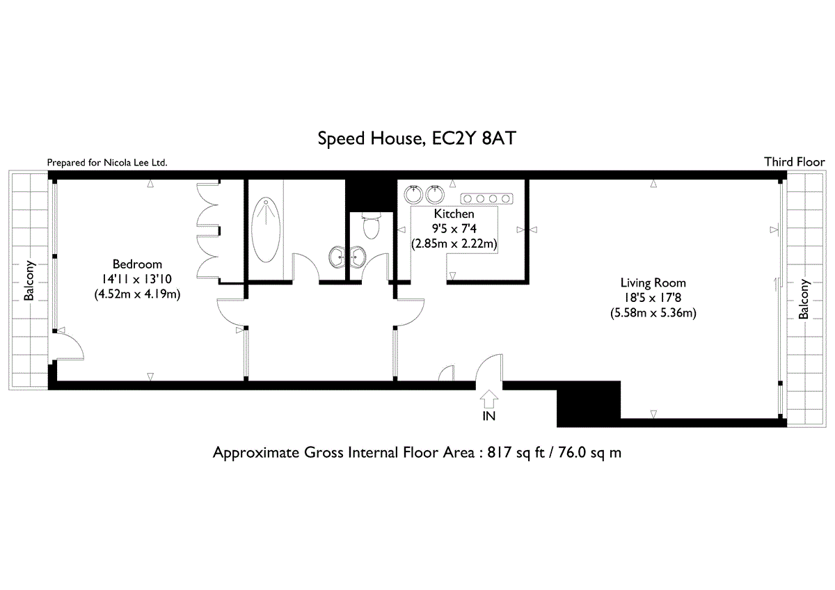 6, Speed House, London floorplan