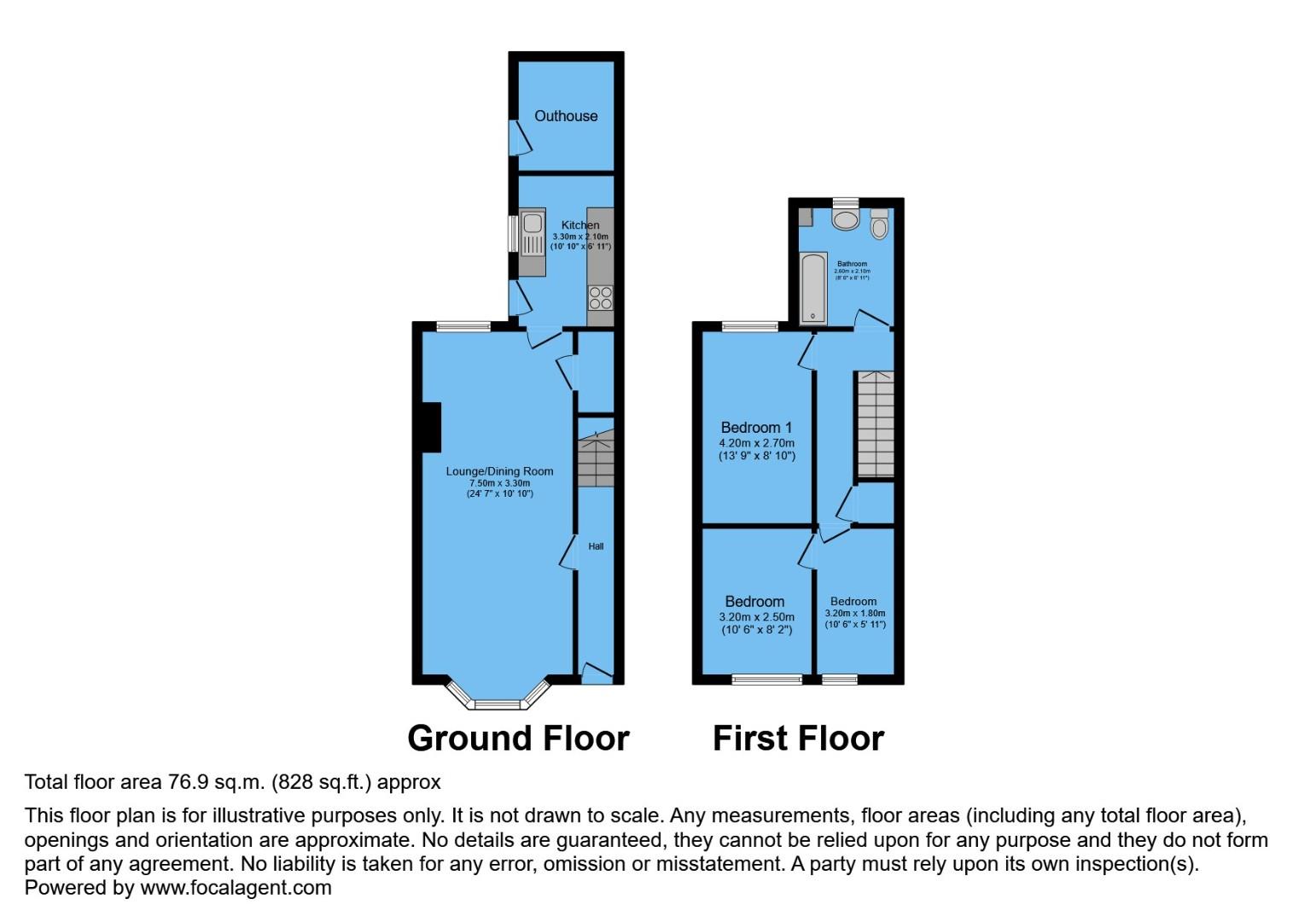 17, Sutton Hall Road, Chesterfield floorplan