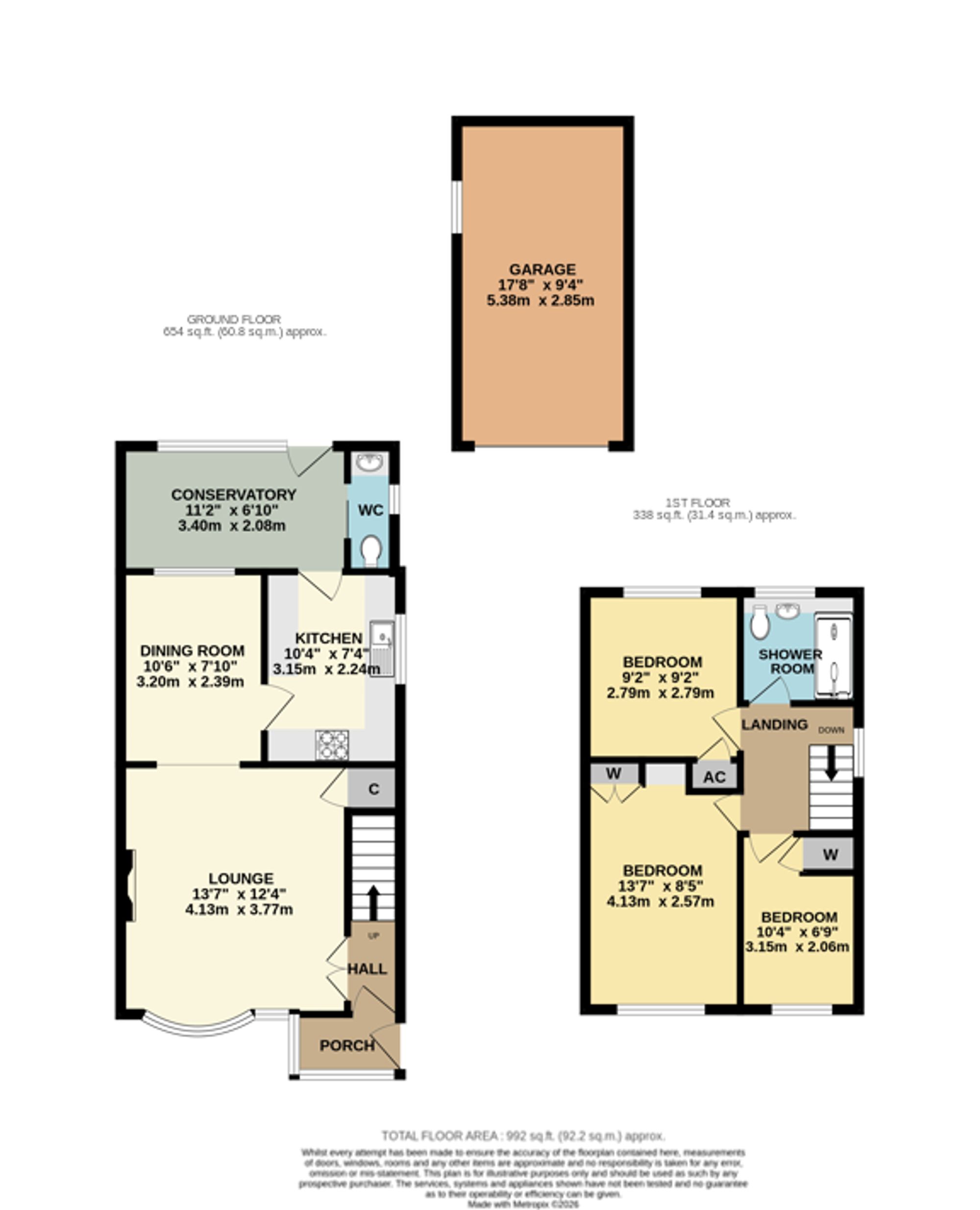 2 Paxton Close, Southampton floorplan