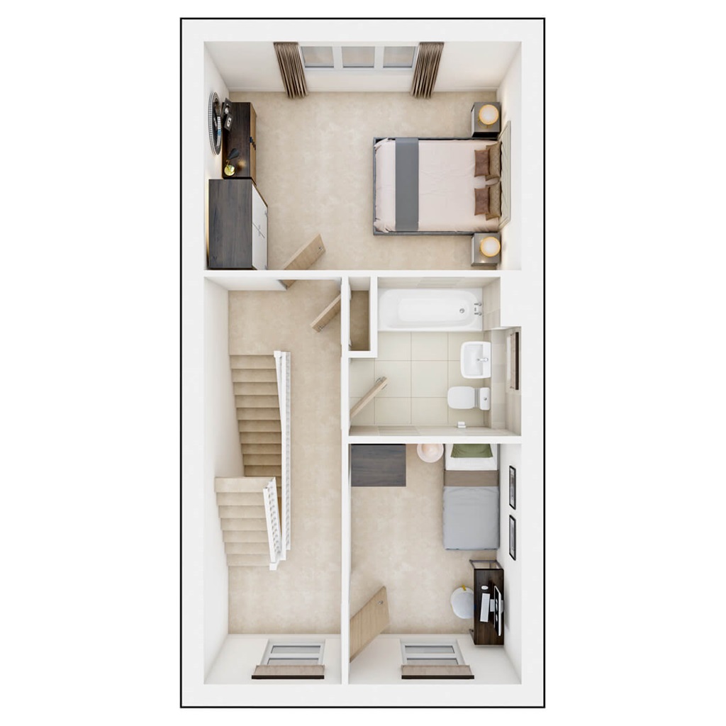 The Harrton - Plot 176, Capstone Oaks, North Dane Way, Lordswood, Chatham floorplan