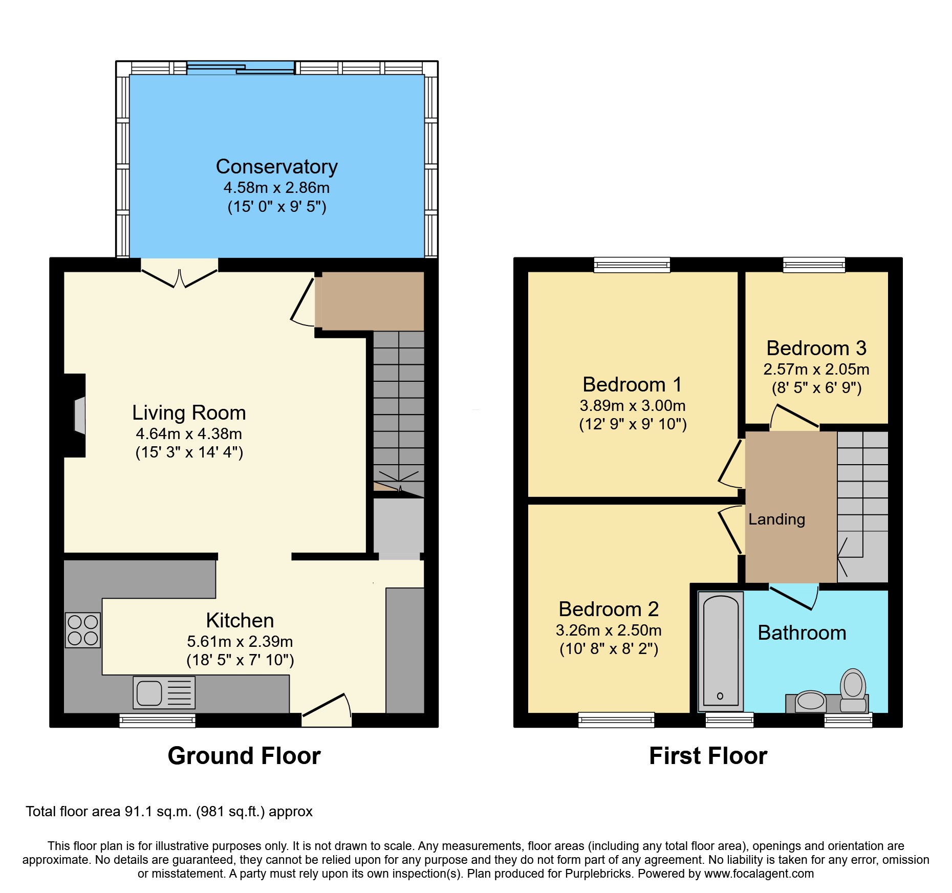 91, Farfield Road, Huddersfield floorplan
