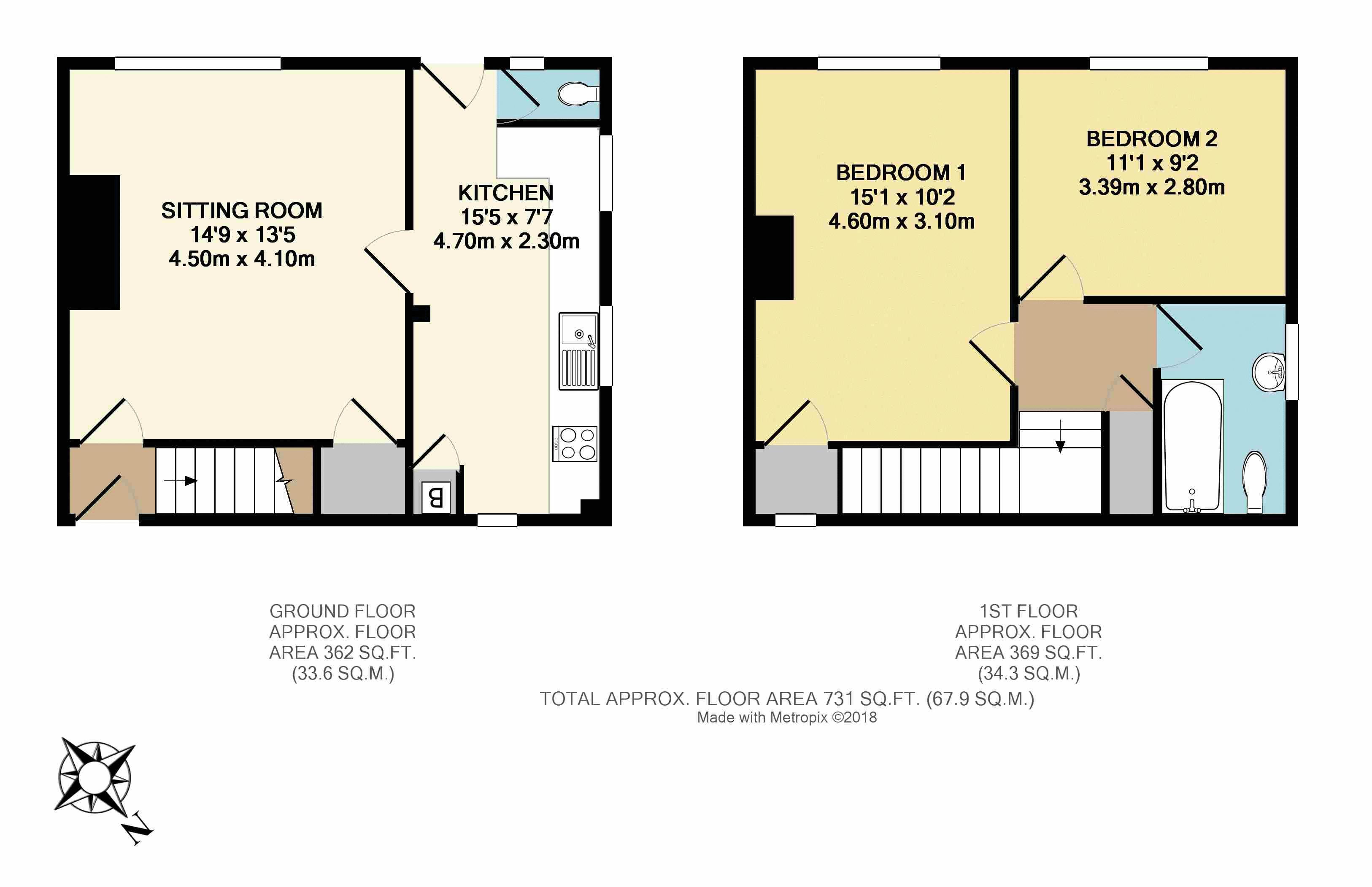 2 Bedrooms Semi-detached house to rent in Musgrove Road, Taunton TA1