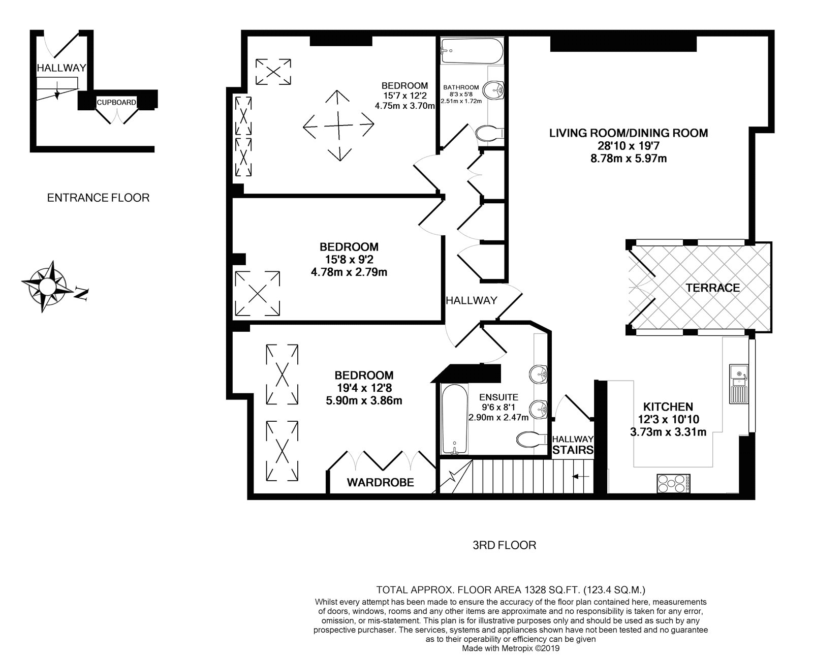 3 Bedrooms Flat for sale in Greencroft Gardens, South Hampstead NW6