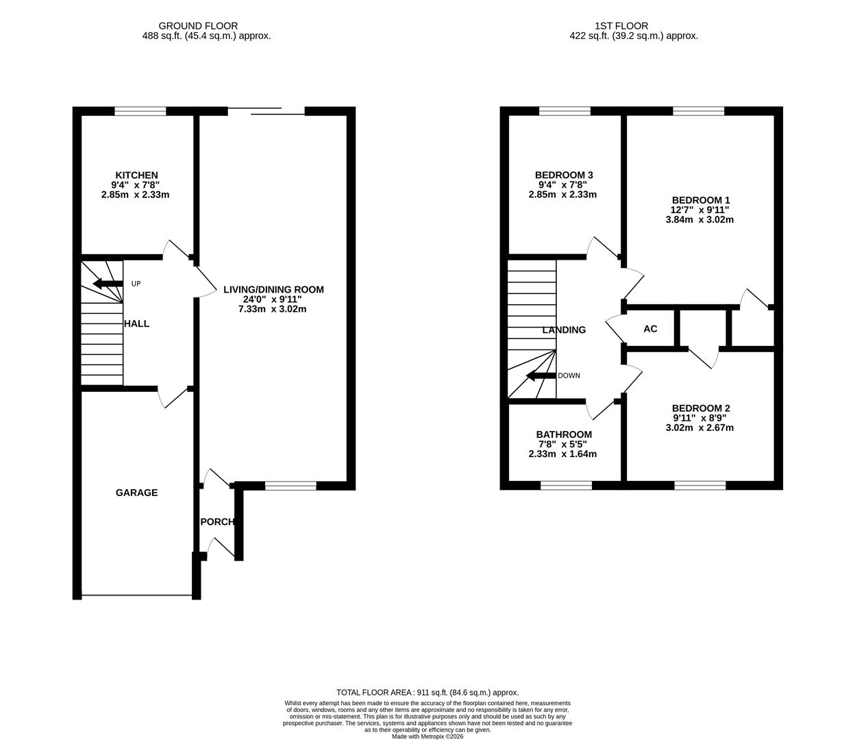 330, Foley Road, Newent floorplan
