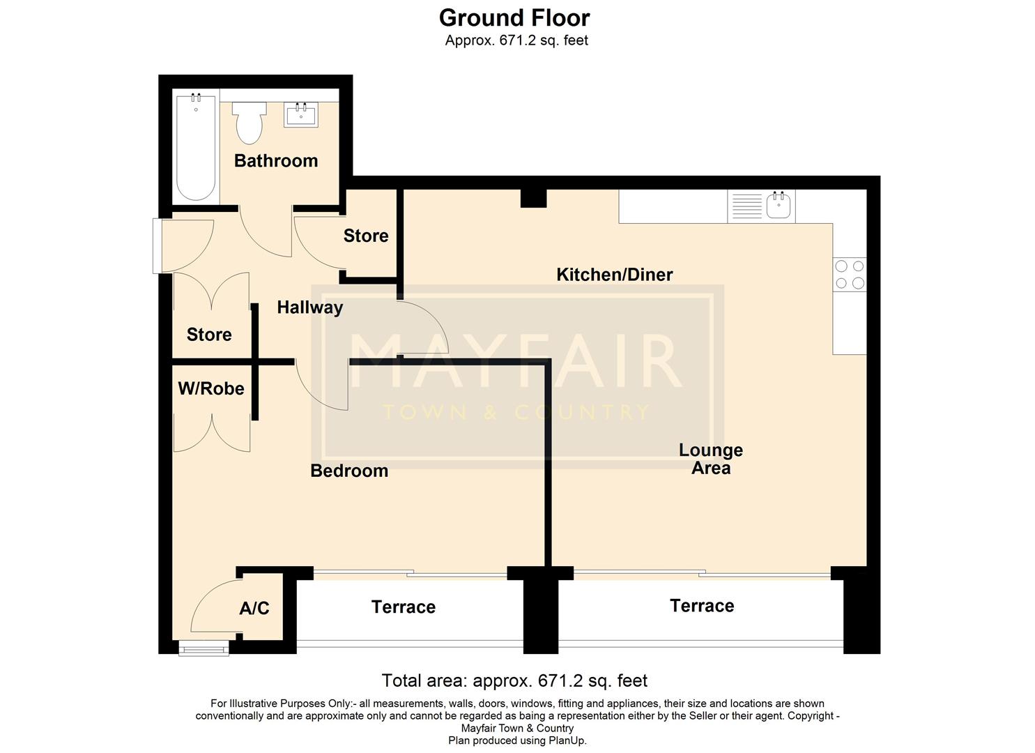 Flat 2, 96, Bowen Road, Locking Parklands floorplan