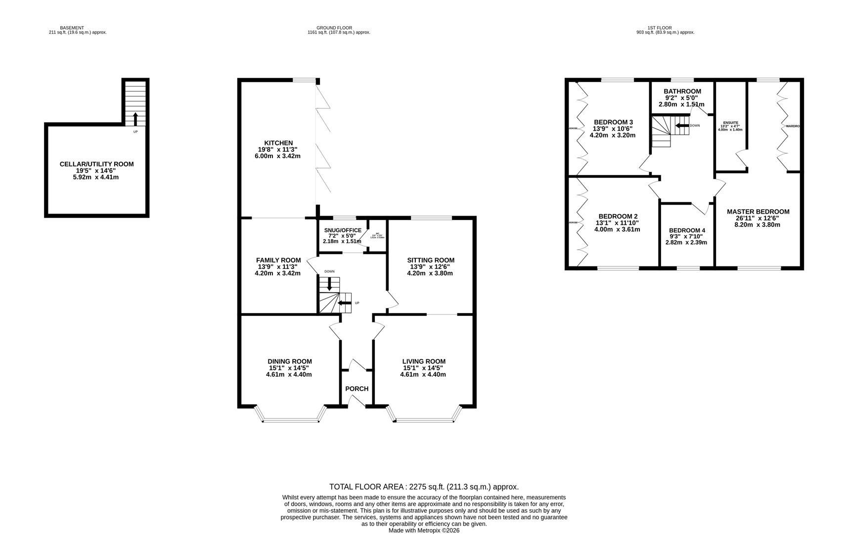 174, Crewe Road, Sandbach floorplan