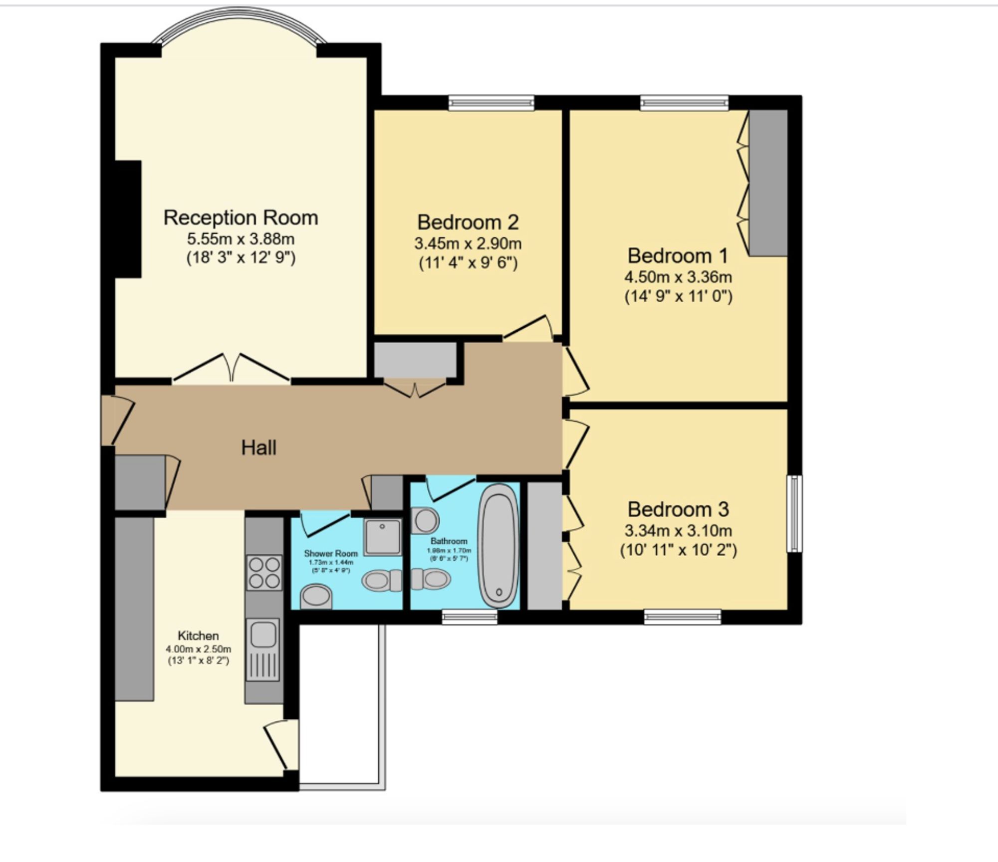 91, Beaufort Park, London floorplan