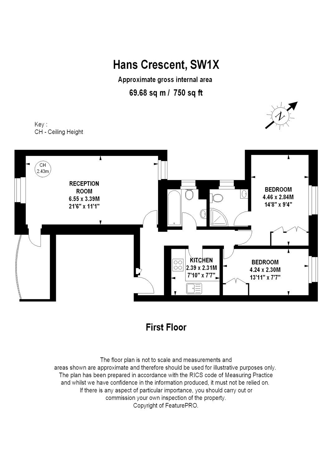 2 Bedrooms Flat to rent in Hans Crescent, Knightsbridge, London SW1X