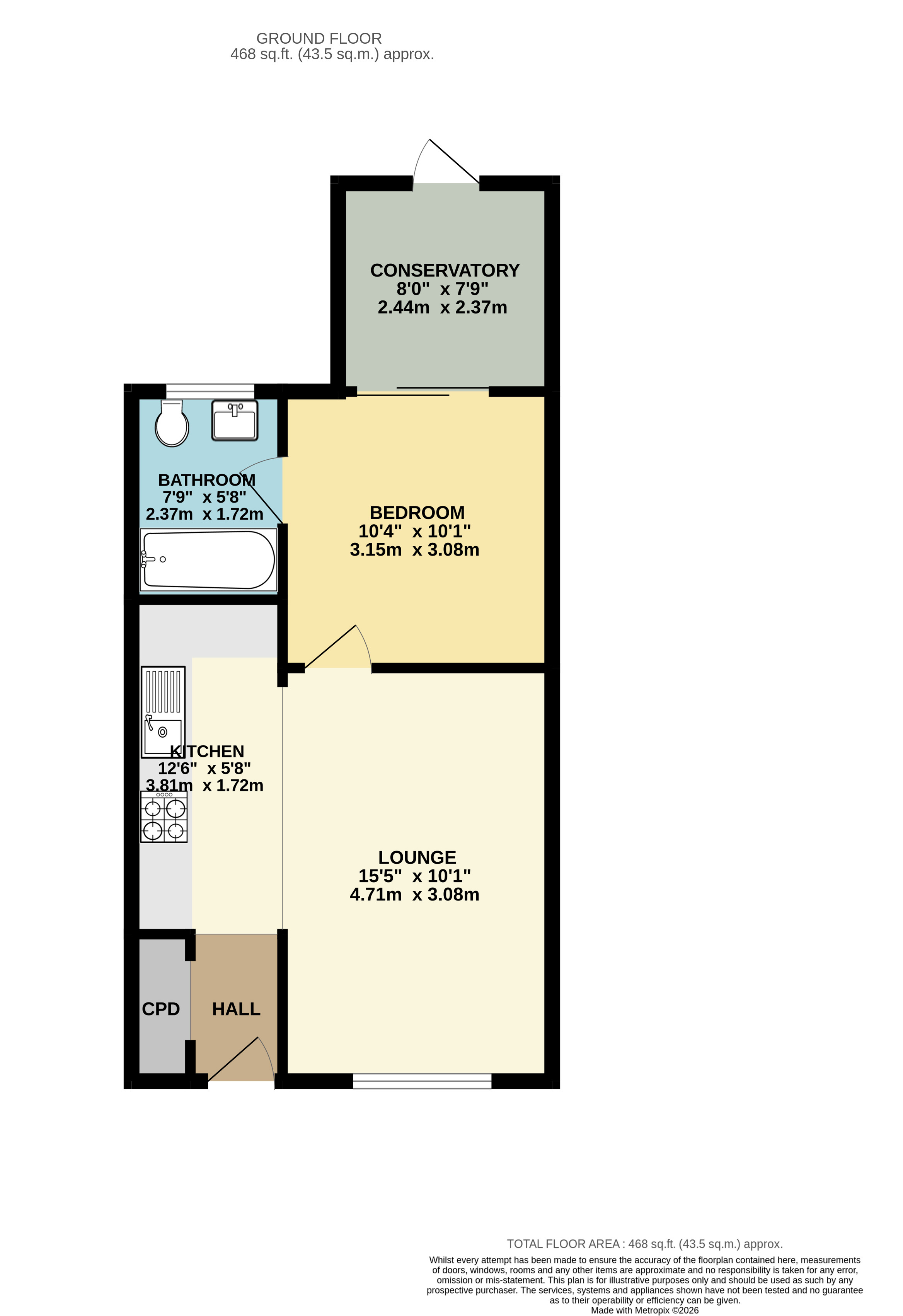 44, Elsham Crescent, Lincoln floorplan